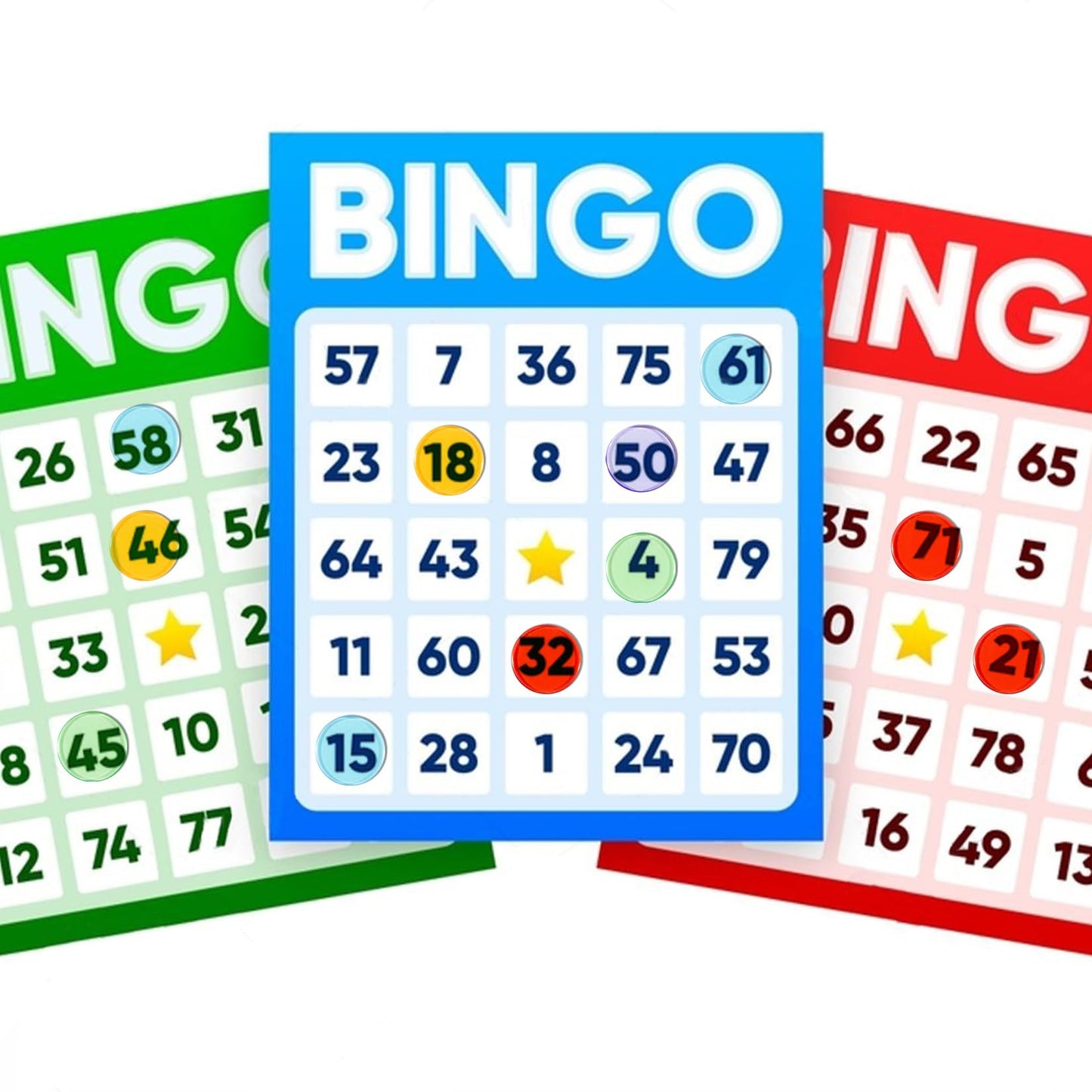 Sukh 500pcs Bingo Chips - Colorful Transparent Markers for Bingo & Classroom
