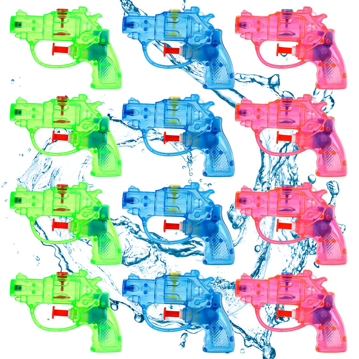 SULOLI 12 Pack Water Guns for Kids – Colorful Small Blasters for Pool, Beach & Outdoor Fun