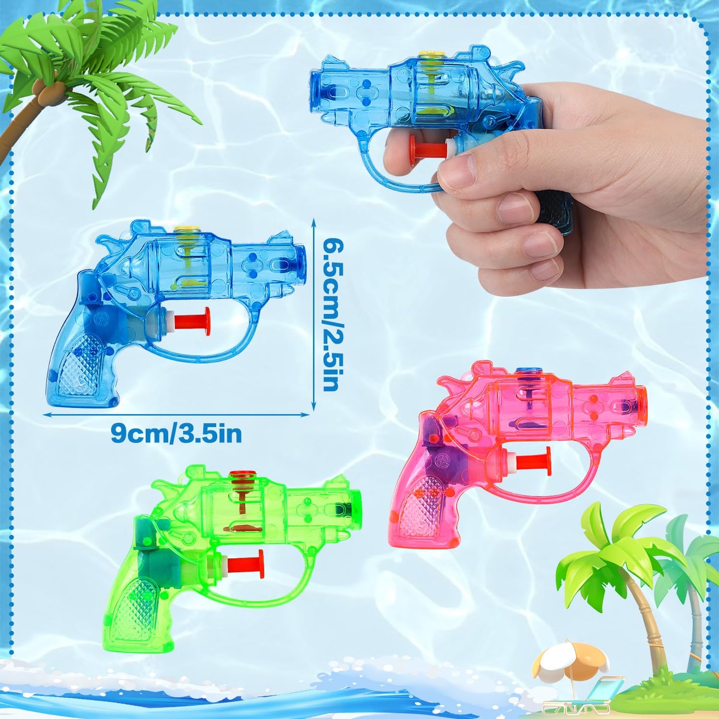 SULOLI 12 Pack Water Guns for Kids – Colorful Small Blasters for Pool, Beach & Outdoor Fun
