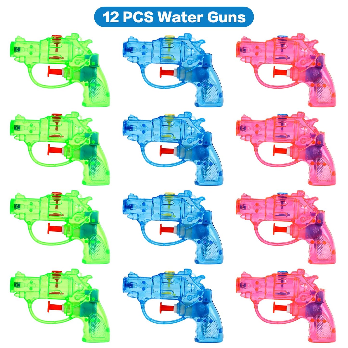 SULOLI 12 Pack Water Guns for Kids – Colorful Small Blasters for Pool, Beach & Outdoor Fun