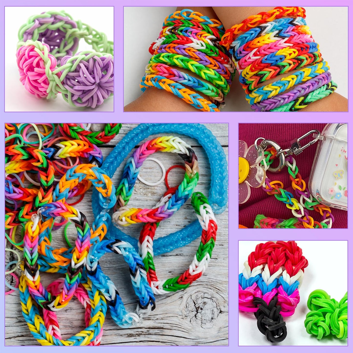 SUMAJU 18500+ Bracelet Making Kit – 26 Colors, Glow-in-Dark, 3-Layer Storage