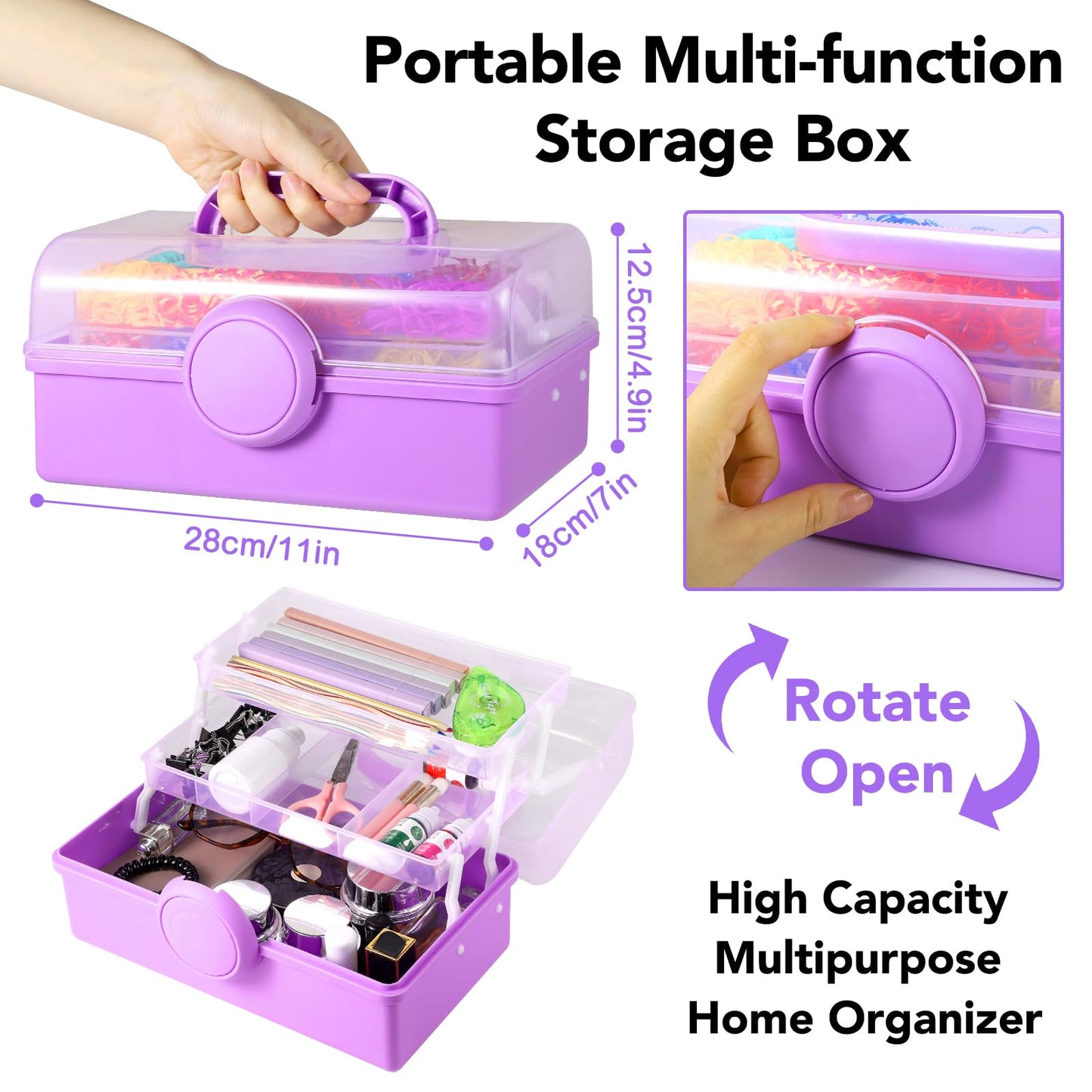 SUMAJU 18500+ Bracelet Making Kit – 26 Colors, Glow-in-Dark, 3-Layer Storage