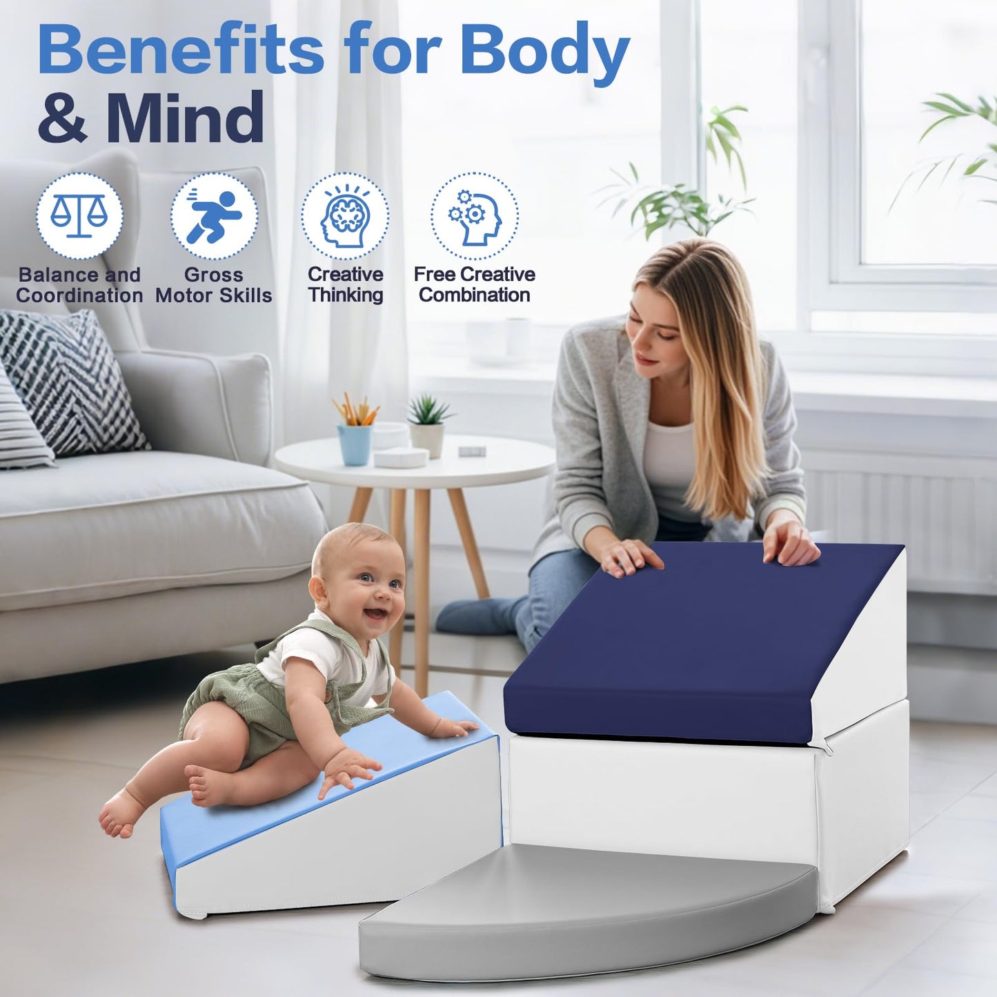 Sumbababy Climbing Foam Blocks for Toddlers | Indoor Active Play Toy Set