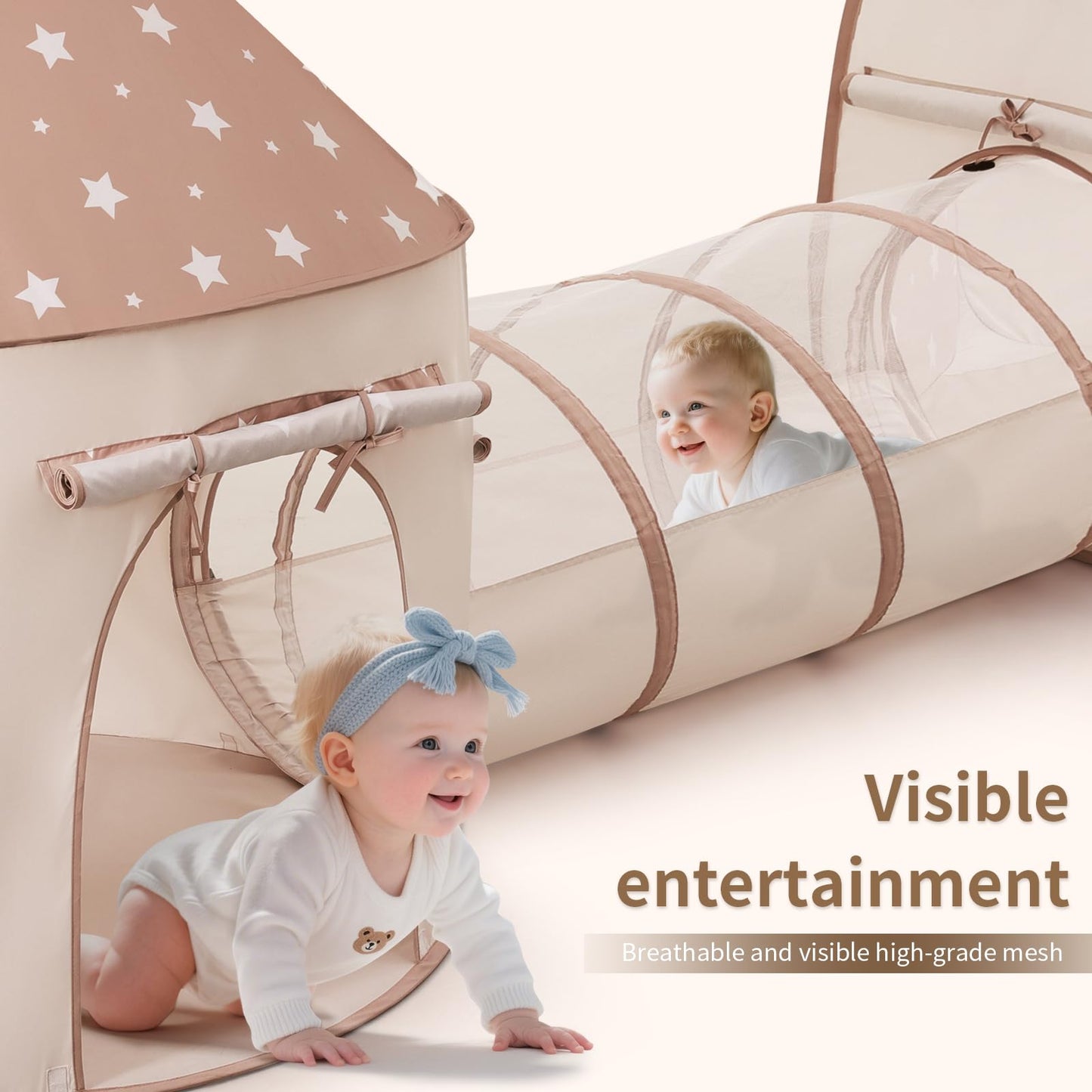 Sumbababy Kids Tent with Crawl Tunnel – Ball Pit for Toddlers | Indoor & Outdoor Play Set