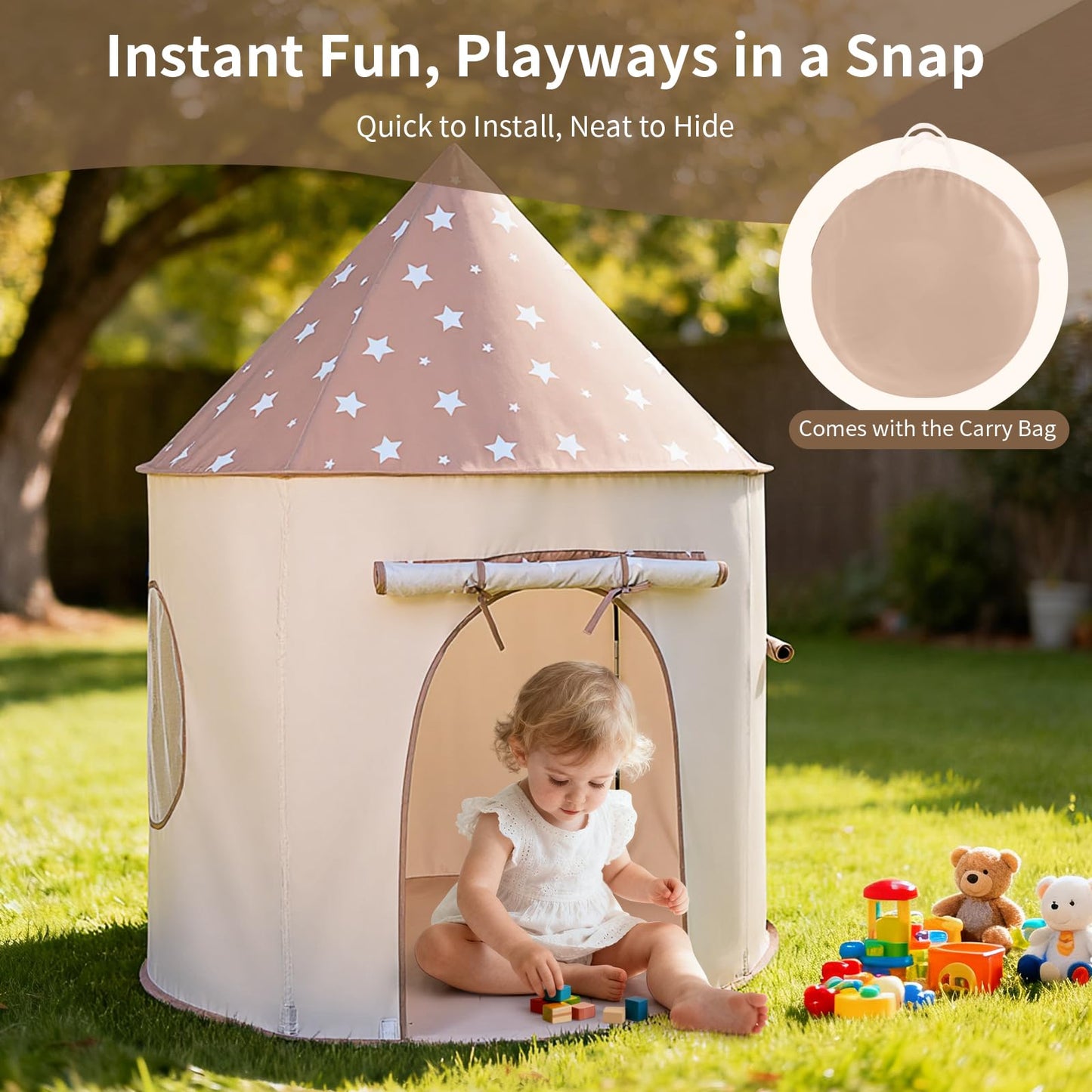 Sumbababy Kids Tent with Crawl Tunnel – Ball Pit for Toddlers | Indoor & Outdoor Play Set