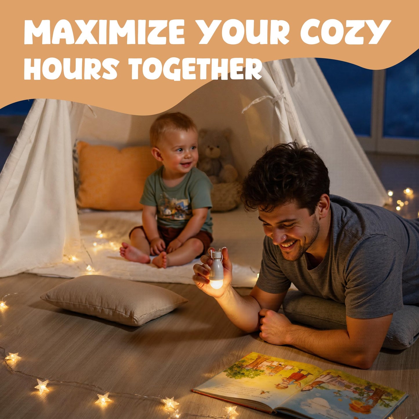 Sumbababy Kids Teepee Tent – Indoor/Outdoor Playhouse for Girls & Boys