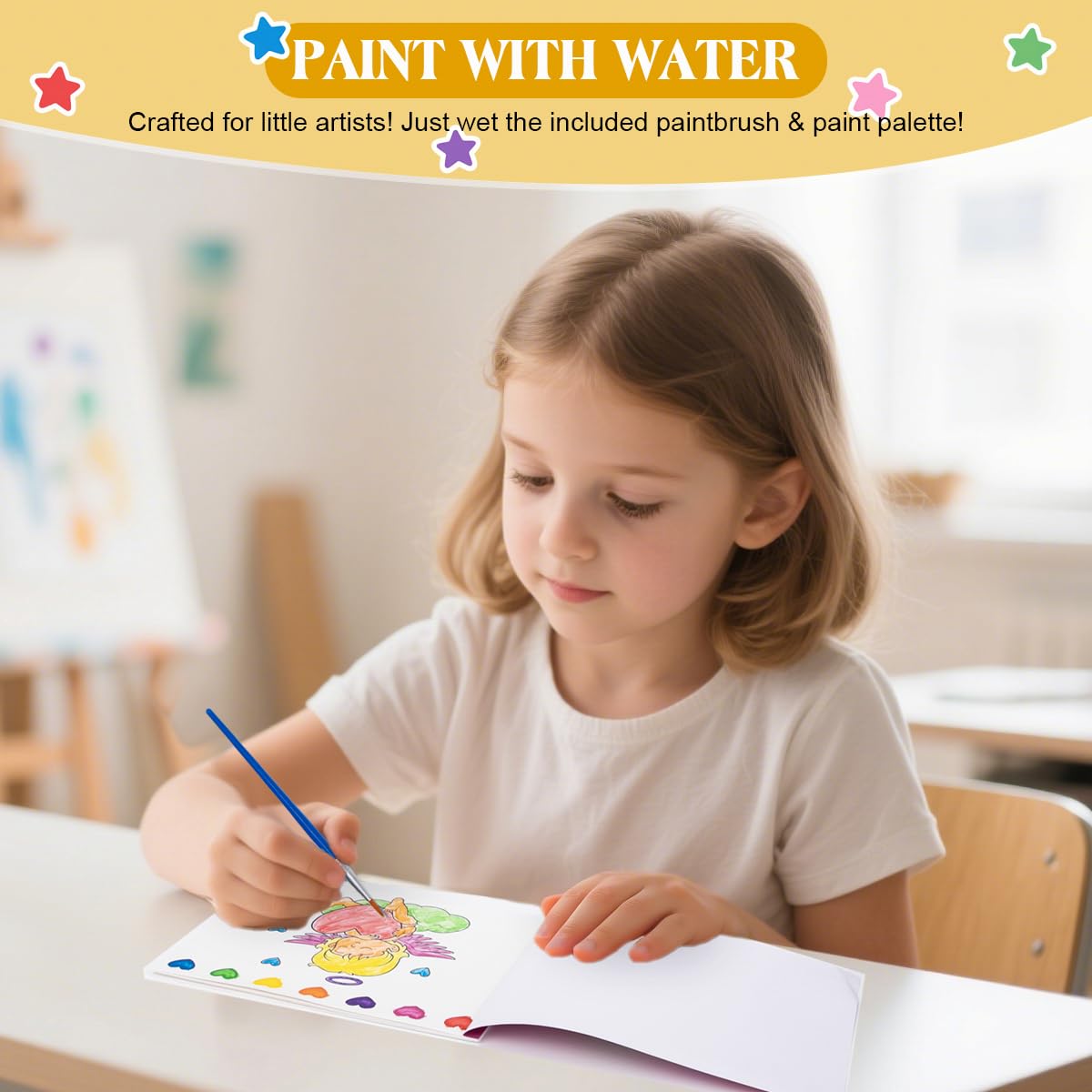 SUMERX 8-Pack Coloring Books for Kids – Watercolor Paint Sets & Party Favors