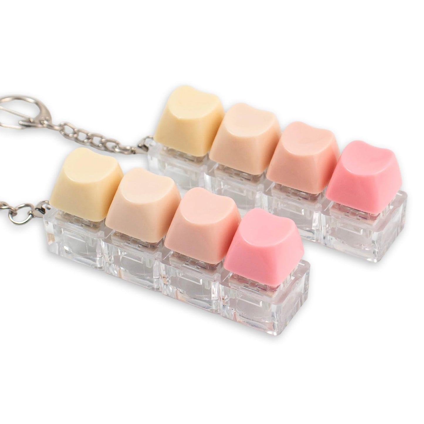 Sumgsn 2 Pcs Creamy Keyboard Fidget Toy – 4 Keys Cute Clicker Keyboard Fidget for Adults, Focus and Relaxation