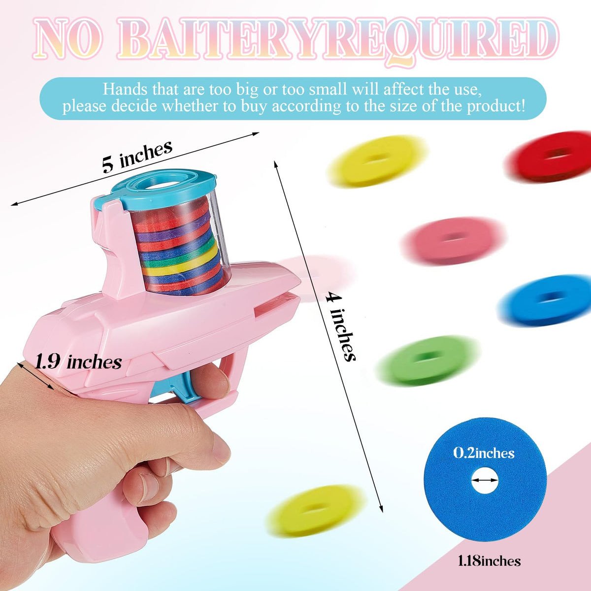 Sumind 8 Pcs Foam Disc Shooter Zip Shot Blaster Set — Outdoor Family Fun