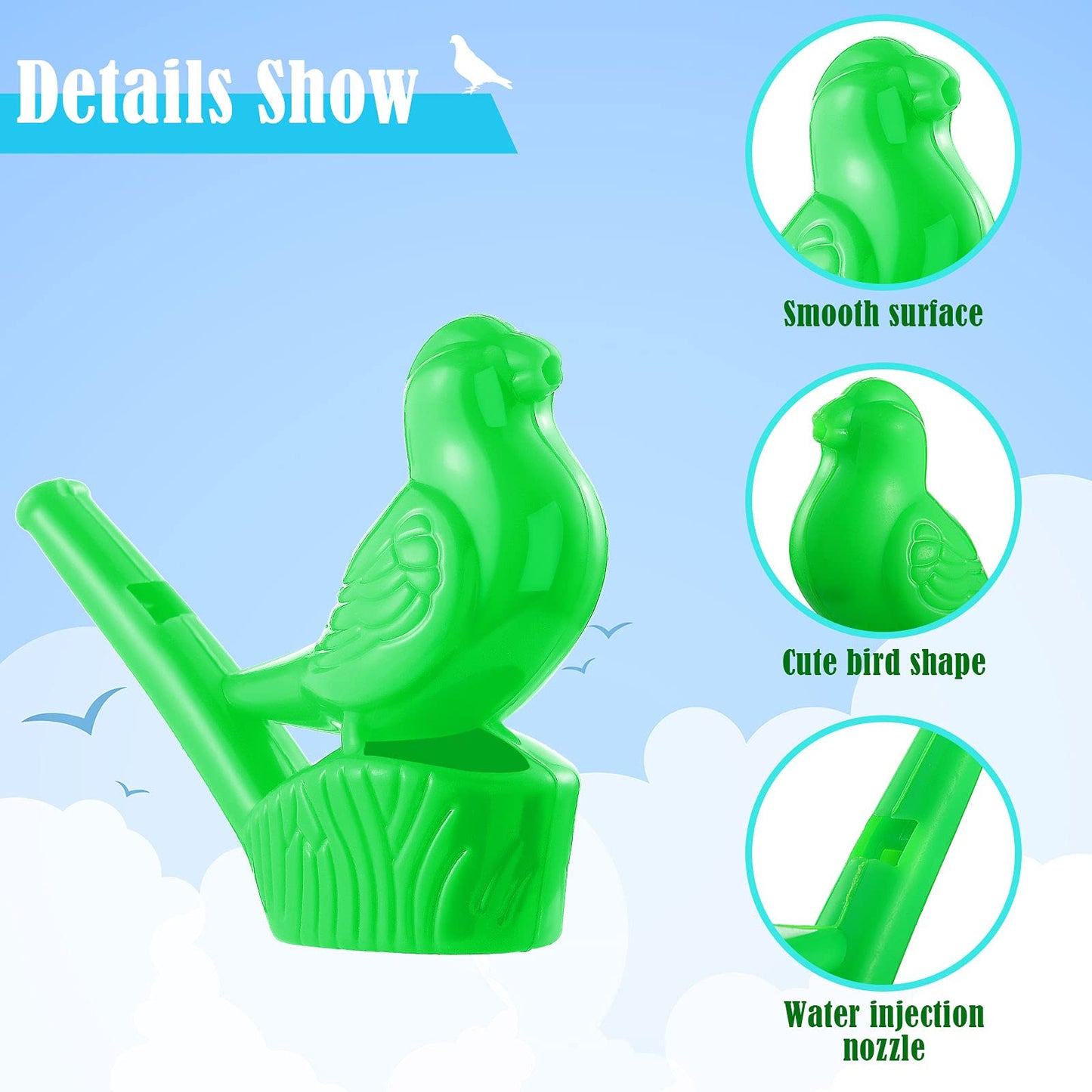 Sumind 24-Piece Bird Water Whistles – Colorful Bird Calls for Kids