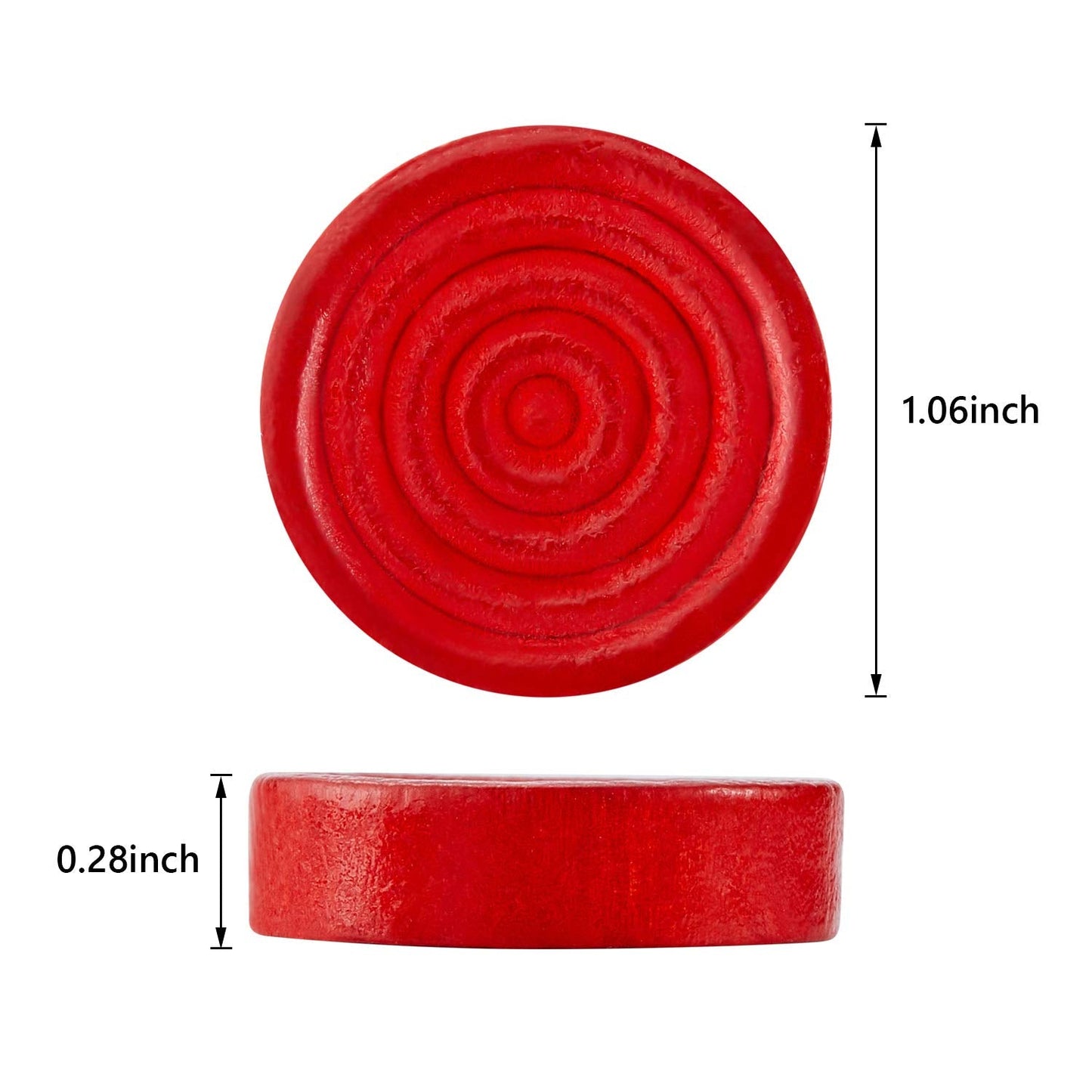 Sumind 48 Pcs Wooden Checkers Pieces 1.06 Inch Diameter with Drawstring Pouch – Travel Backgammon & Board Games