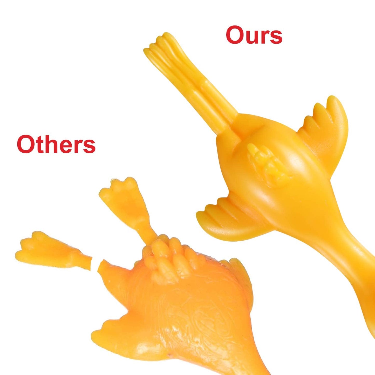 Sumind 16-Pack Finger Slingshot Rubber Chicken – Flying Chickens, Novelty Party Favors, Yellow