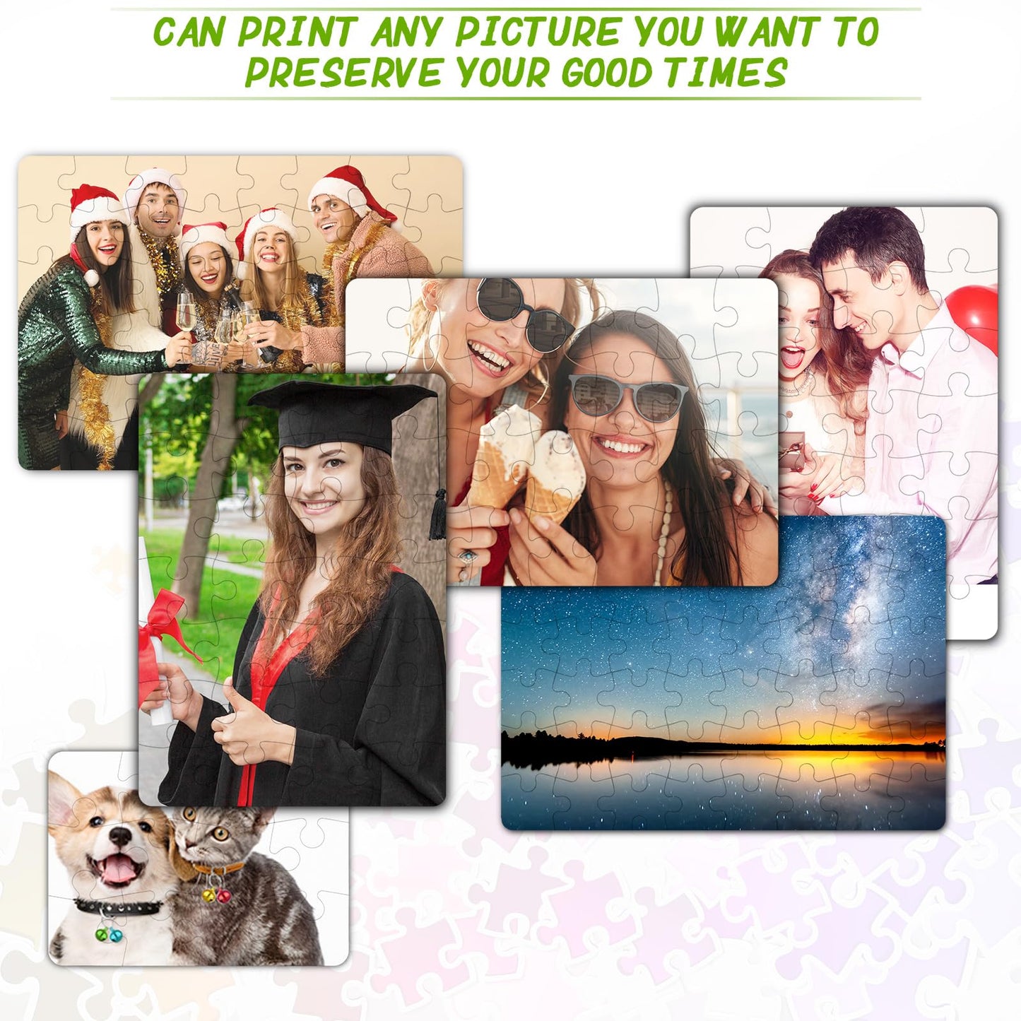 Sumind 10-Set Blank Sublimation Puzzle – DIY Rectangle Jigsaw Kit