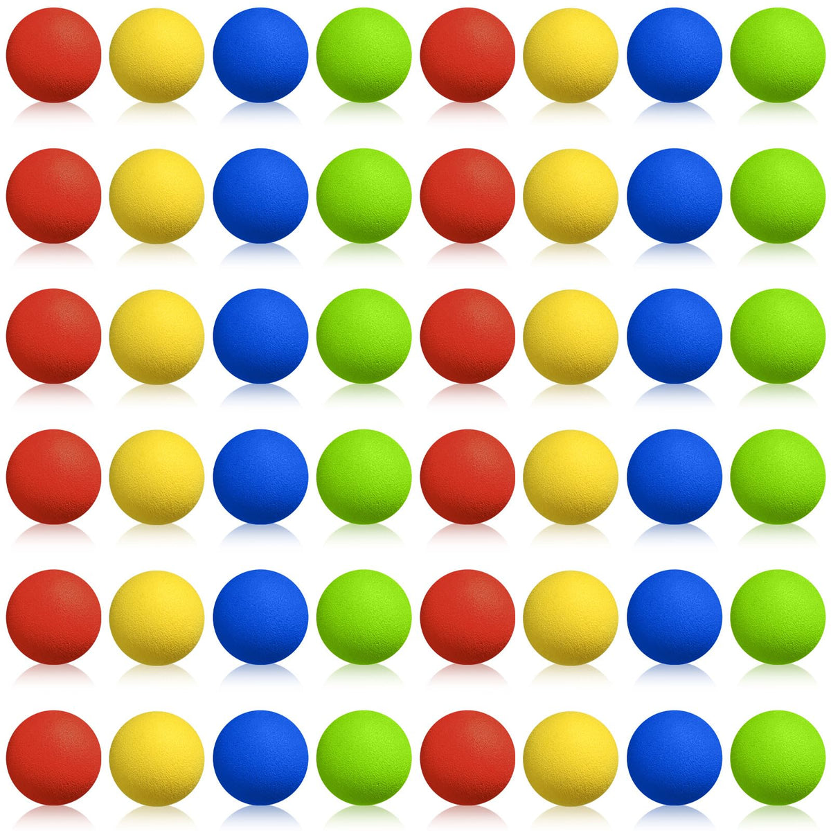 Sumind 48-Piece Soft Foam Balls Refills for Blasters – Colorful, Safe Rounds for Kids' Games