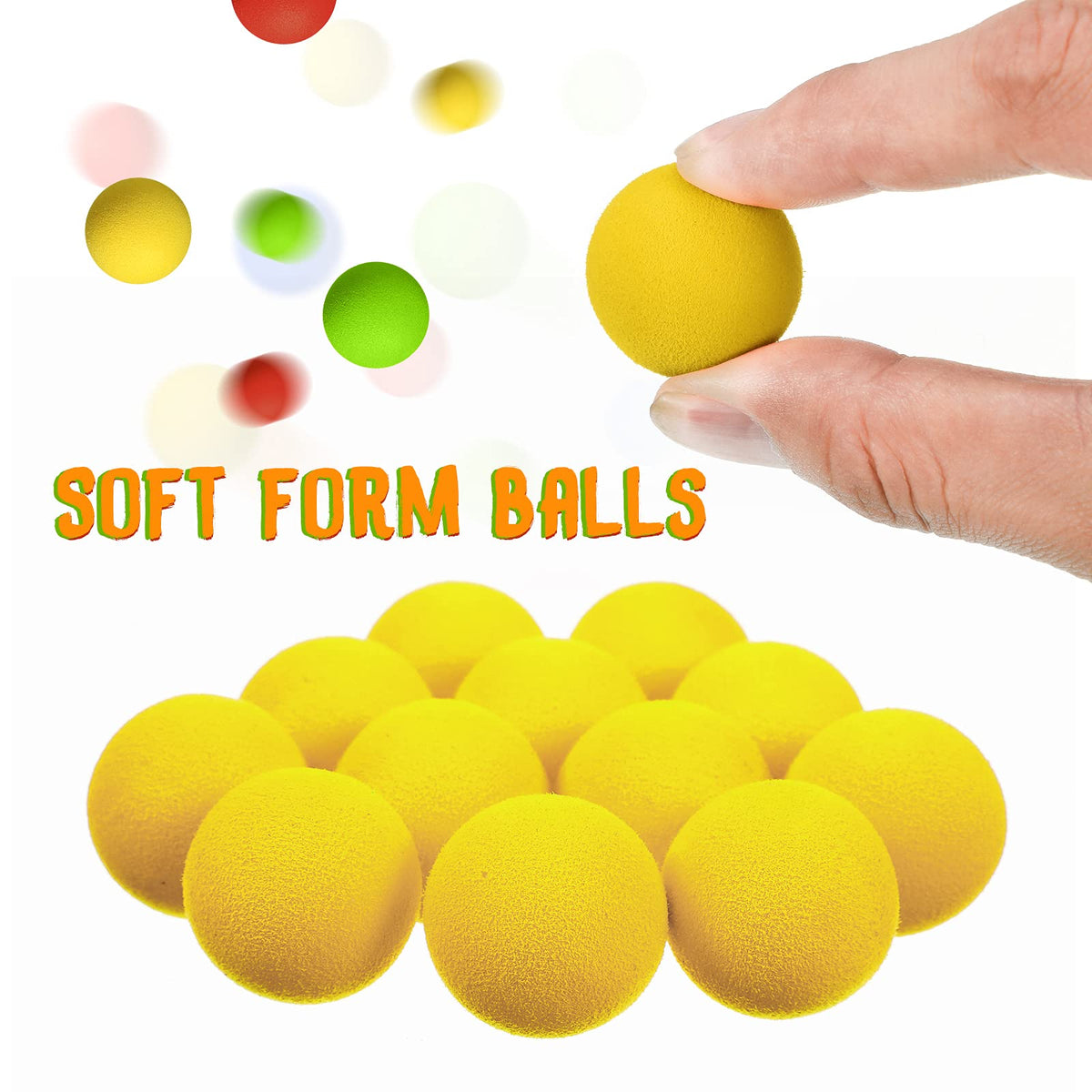 Sumind 48-Piece Soft Foam Balls Refills for Blasters – Colorful, Safe Rounds for Kids' Games