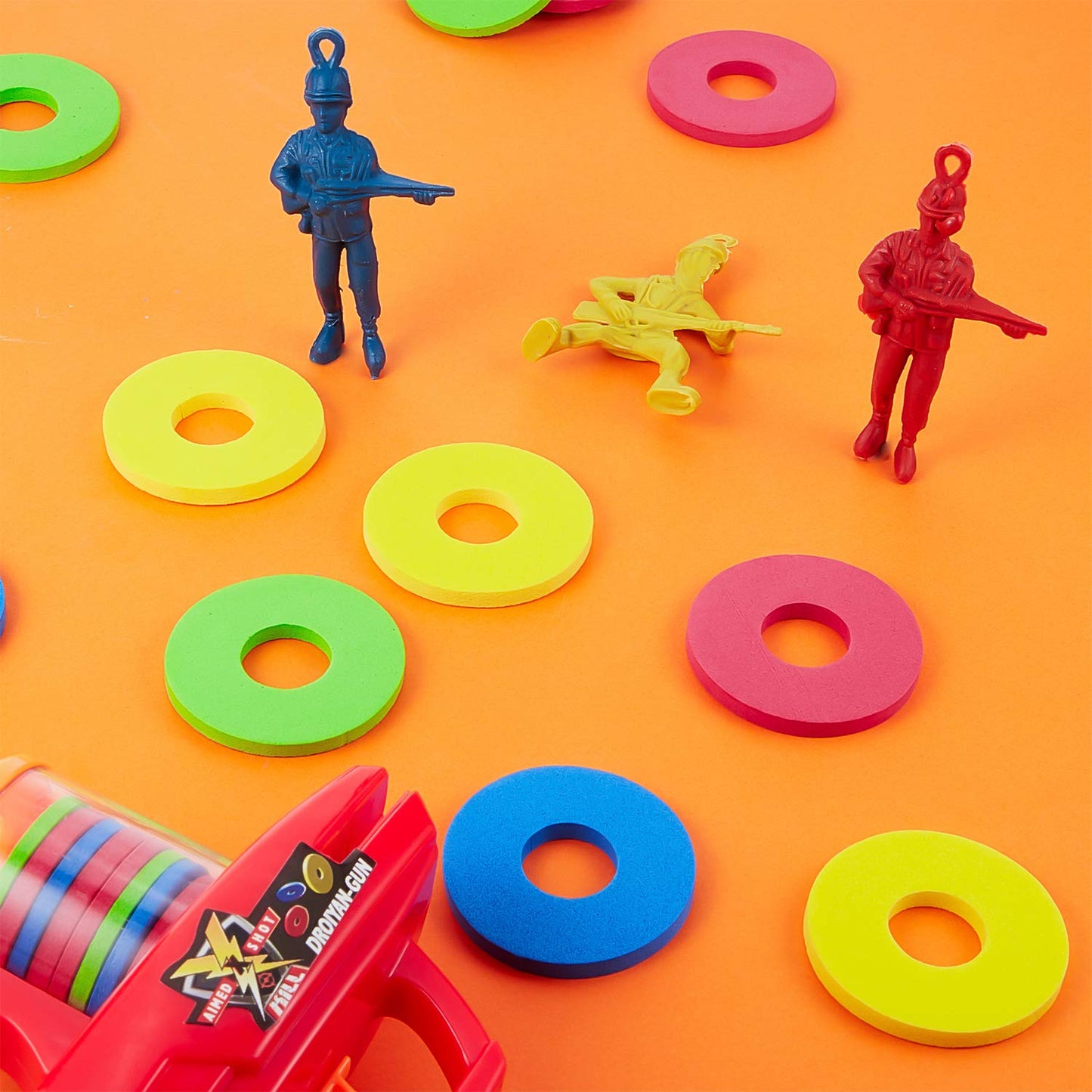 Sumind 60-Piece Foam Disc Shooter Set for RC Robots – Colorful Safe Foam Discs
