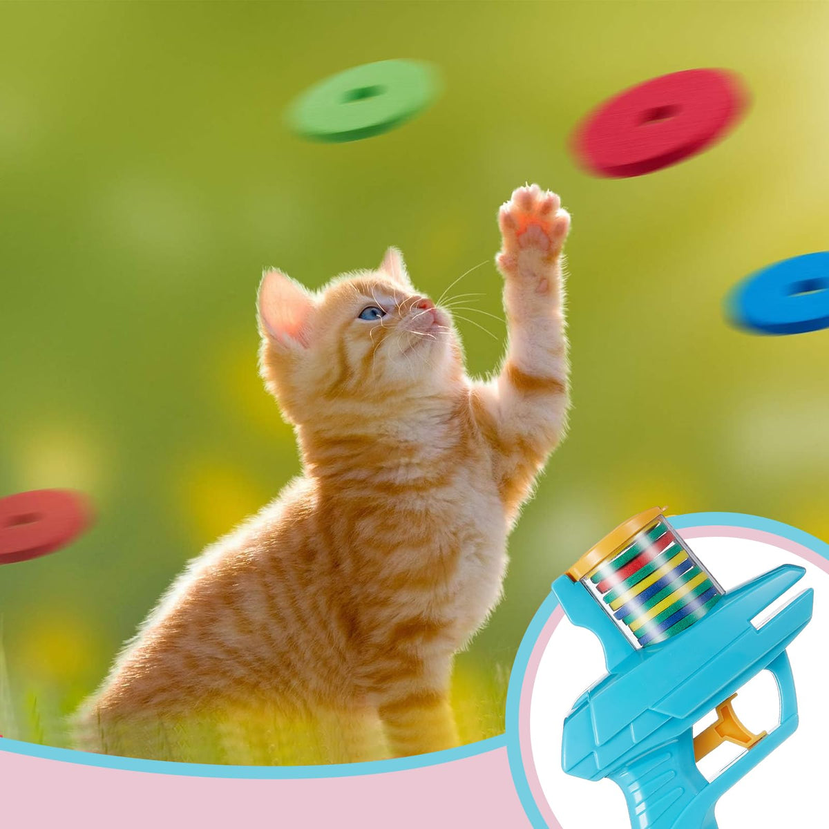 Sumind 8 Pcs Foam Disc Shooter Zip Shot Blaster Set — Outdoor Family Fun