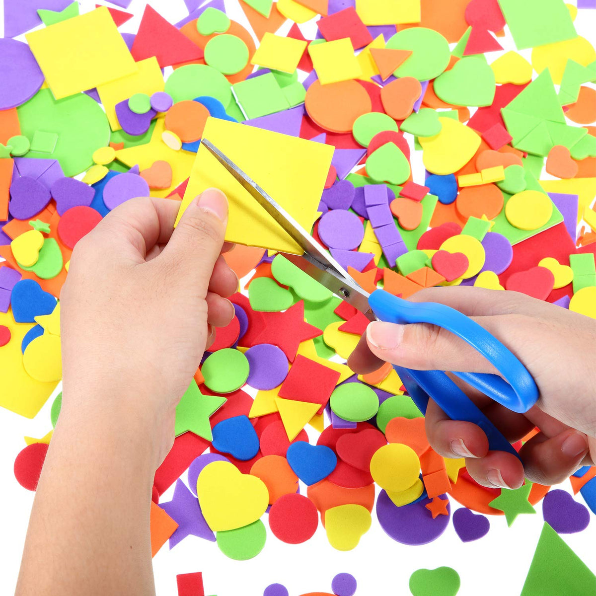 Sumind 1500-Piece Self-Adhesive Foam Stickers – Mini Geometry Shapes EVA Foam for DIY Art