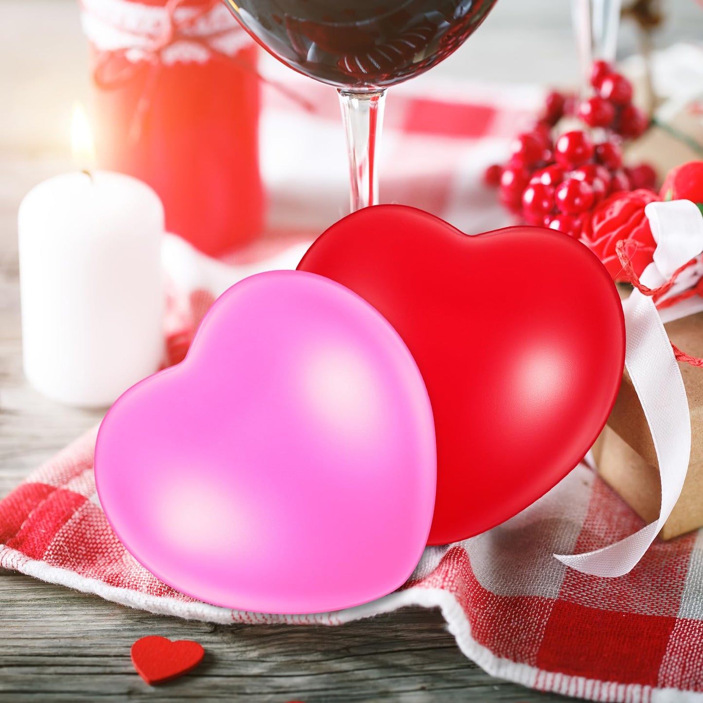 Sumind 36 Pcs Heart Stress Balls – 2.75 Inch Foam Hearts (Red, Pink, Light Pink)