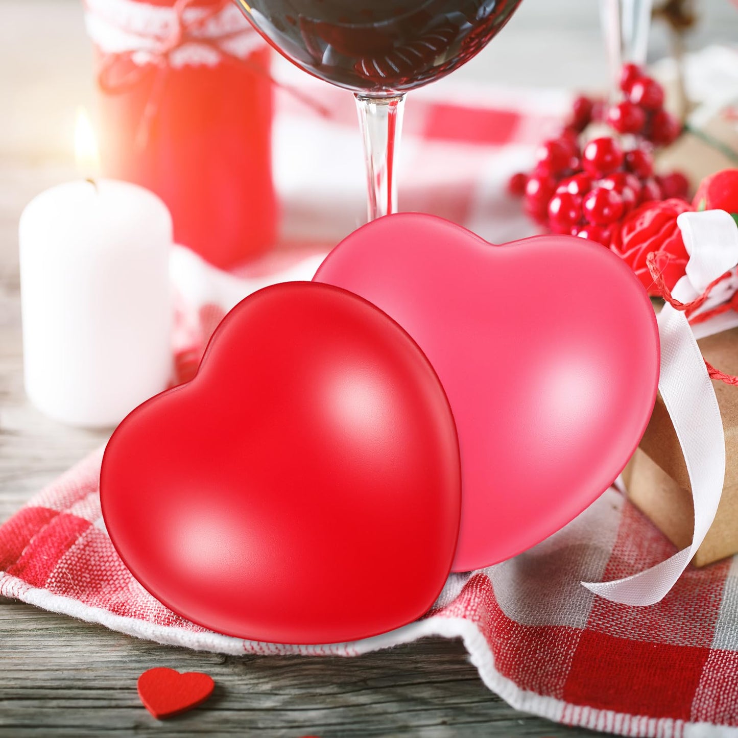Sumind 36-Pack Heart Stress Balls – 2.75 in PU Foam Valentine’s Day Stress Toy, Multi-Color