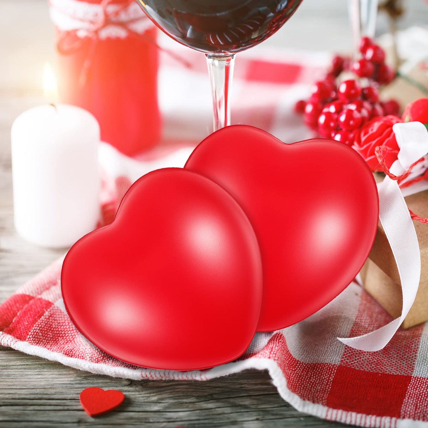 Sumind 36 Pcs Heart Stress Balls - 2.75-Inch Red PU Foam for Valentine's Day Party Favors