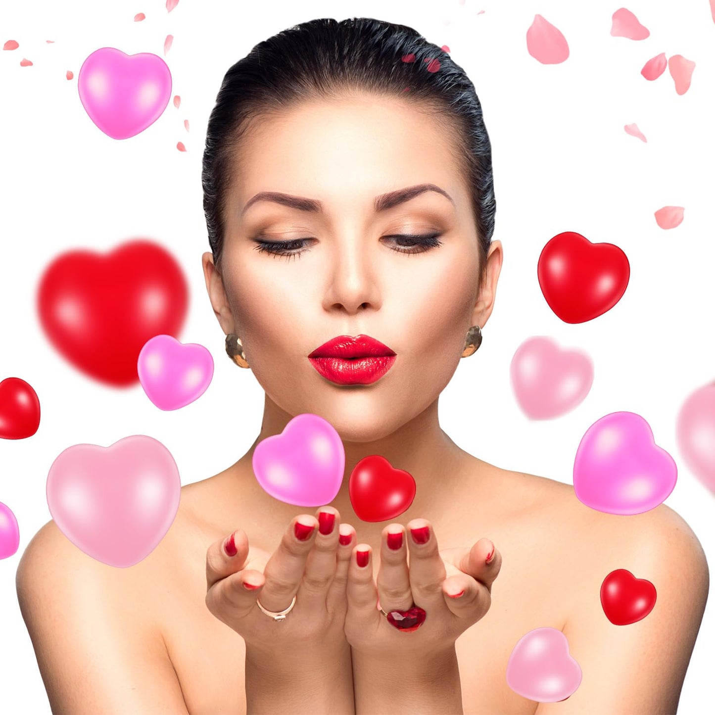 Sumind 36 Pcs Heart Stress Balls – 2.75 Inch Foam Hearts (Red, Pink, Light Pink)