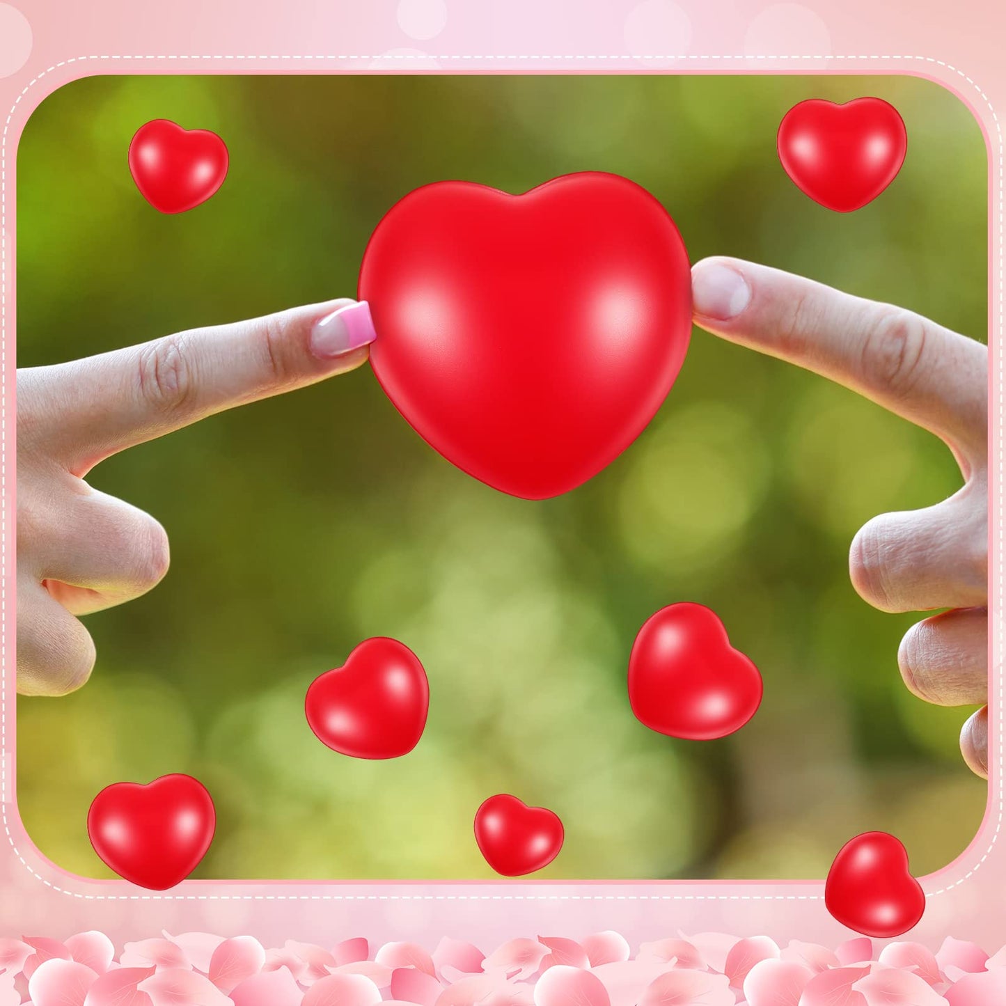 Sumind 36 Pcs Heart Stress Balls - 2.75-Inch Red PU Foam for Valentine's Day Party Favors