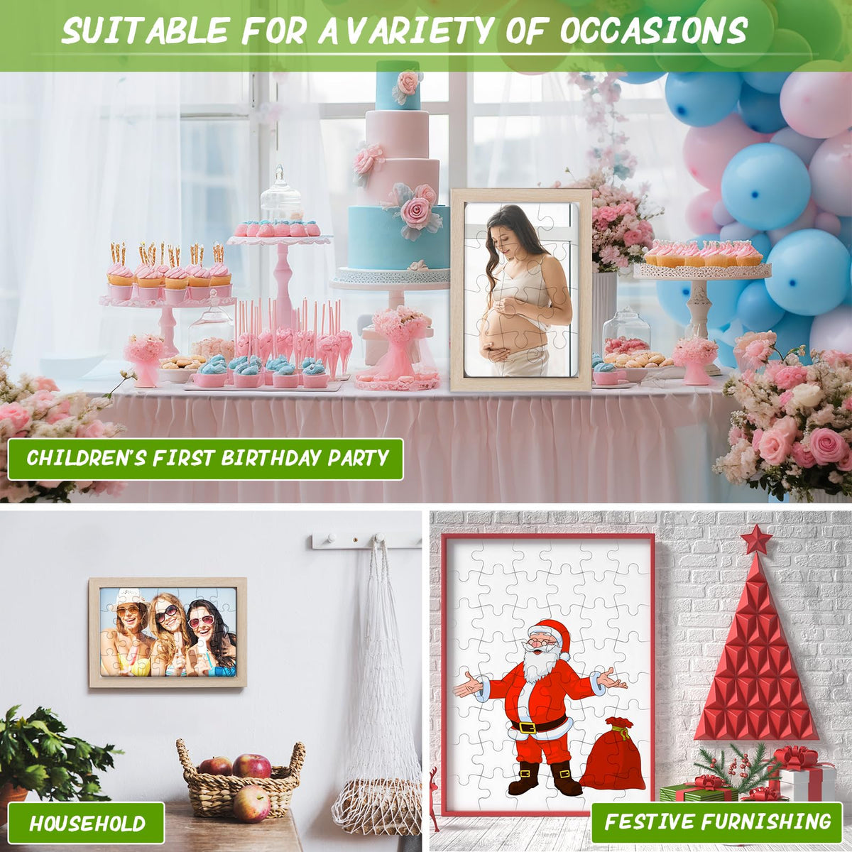 Sumind 10-Set Blank Sublimation Puzzle – DIY Rectangle Jigsaw Kit