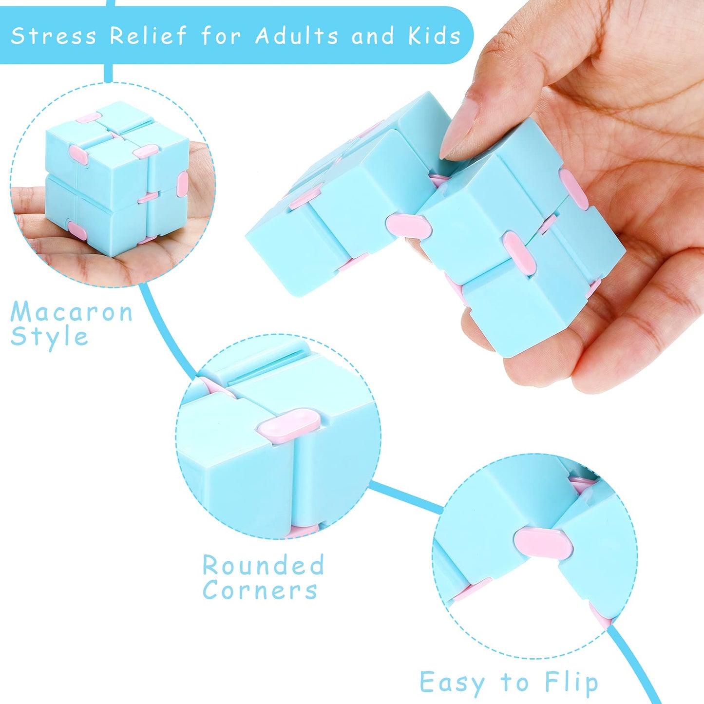 Sumind Infinity Cube 24-Piece Fidget Toy — Pocket-Sized, One-Hand Play, Focus