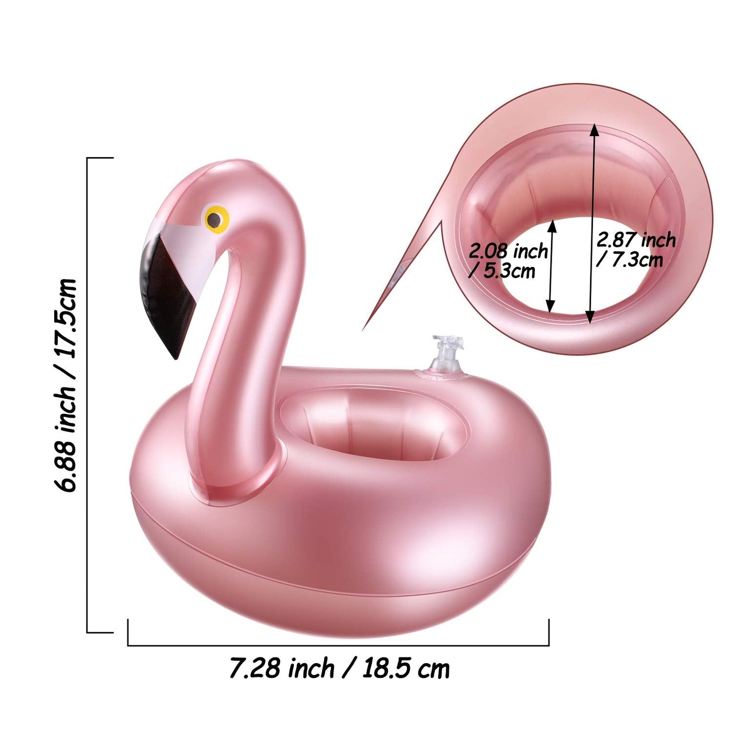 Sumind 12-Piece Flamingo Inflatable Drink Holders – Pool Cup Floats for Summer Parties
