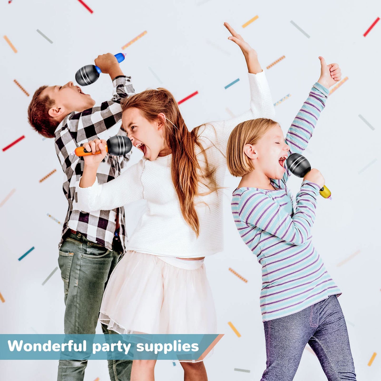 Sumind 30 Pcs Inflatable Microphones – 9.4 Inch Party Props for Karaoke