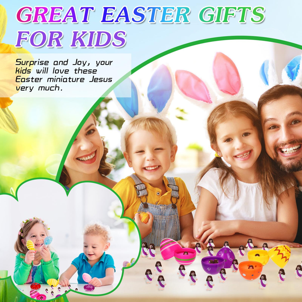 Sumind 100 Pcs Mini Jesus Figures – PVC Christian Figurines for Easter & Party Decor