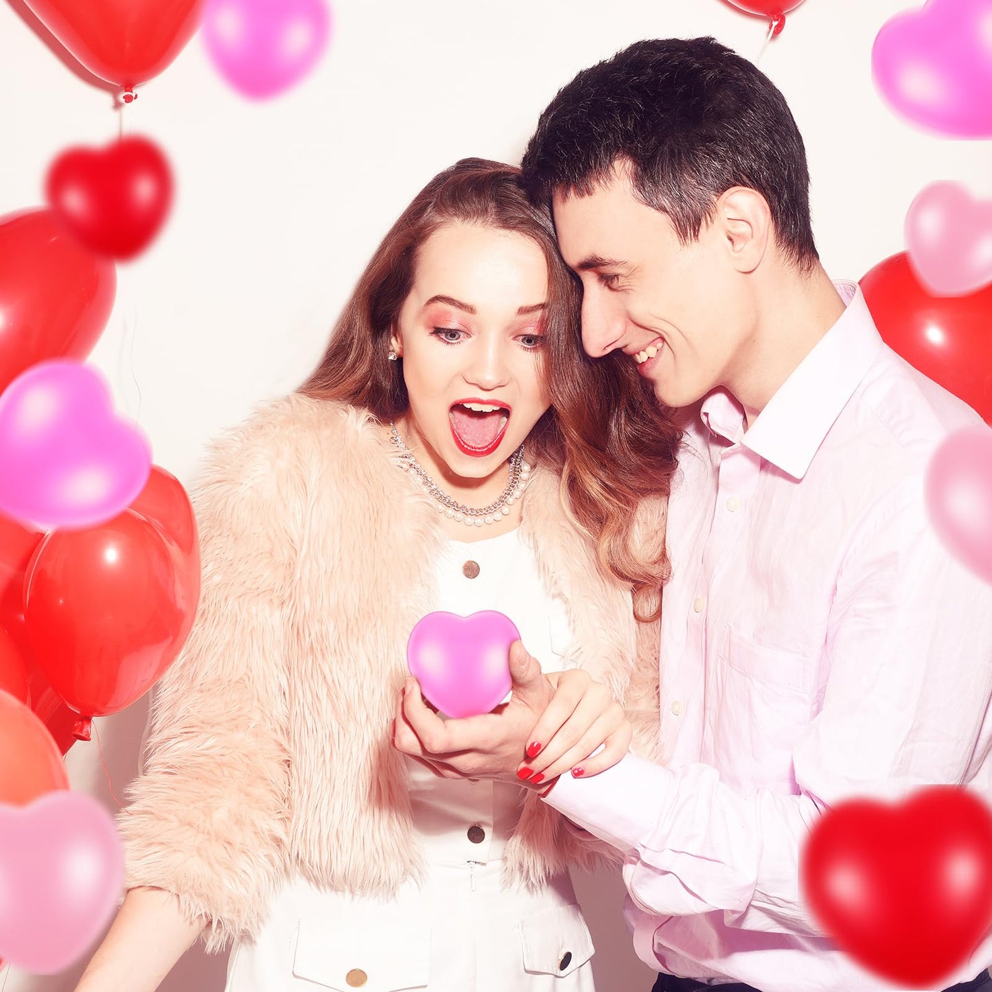 Sumind 36 Pcs Heart Stress Balls – 2.75 Inch Foam Hearts (Red, Pink, Light Pink)