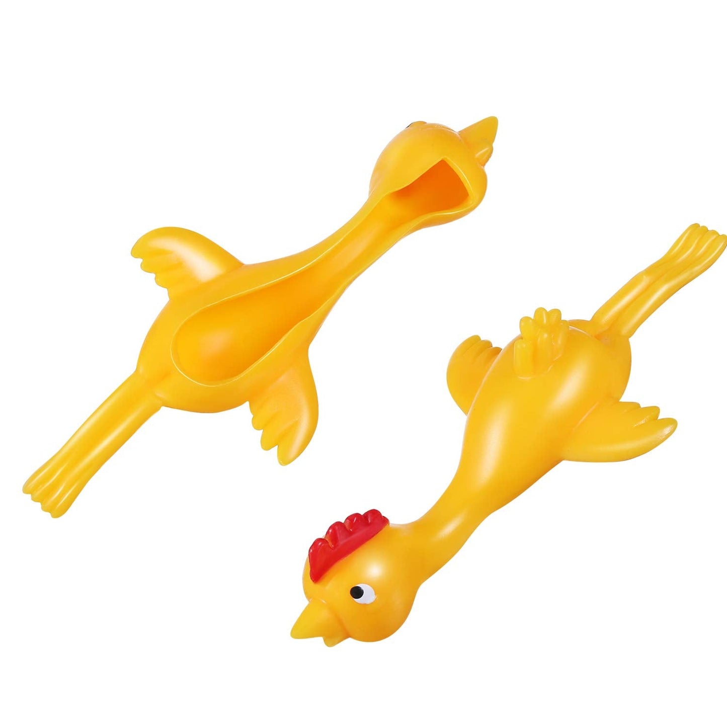 Sumind 16-Pack Finger Slingshot Rubber Chicken – Flying Chickens, Novelty Party Favors, Yellow