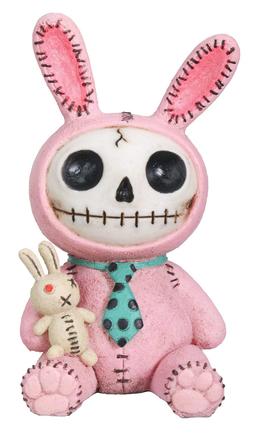 SUMMIT COLLECTION Furrybones Pink Bun Bun Signature Skeleton in Bunny Costume - Resin Figurine