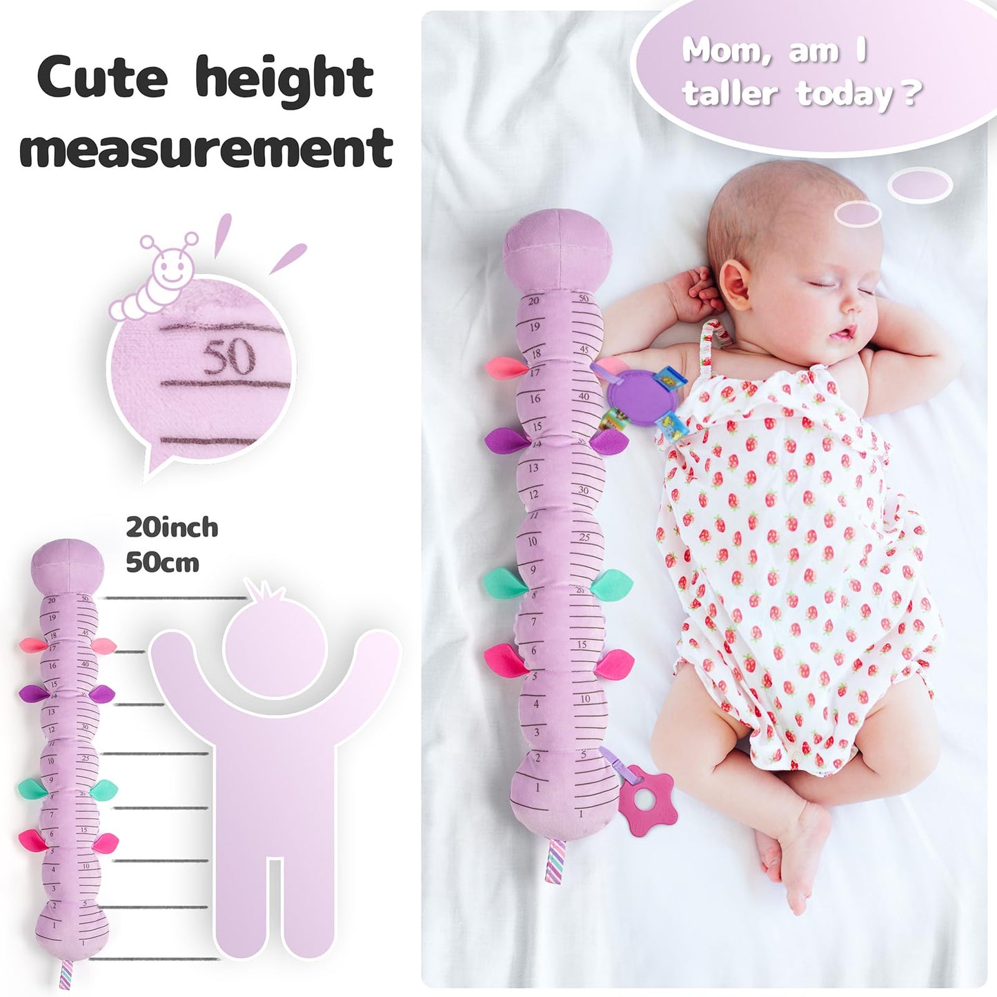 Sumobaby Infant Musical Caterpillar Toy – 5-in-1 Sensory Plush for Babies 0-12 Months