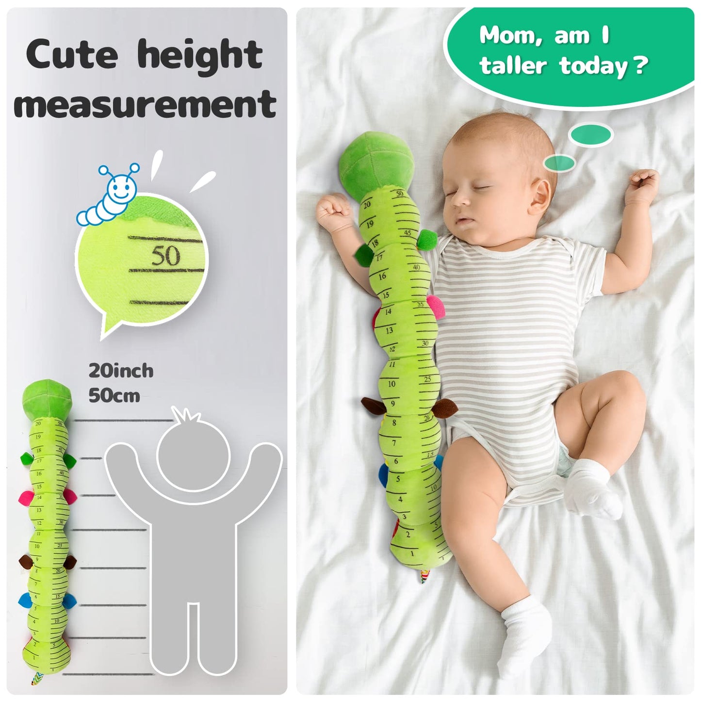 Sumobaby Infant Musical Caterpillar Toy – 3-in-1 Rattle, Crinkle & Textures (0-12 Months)