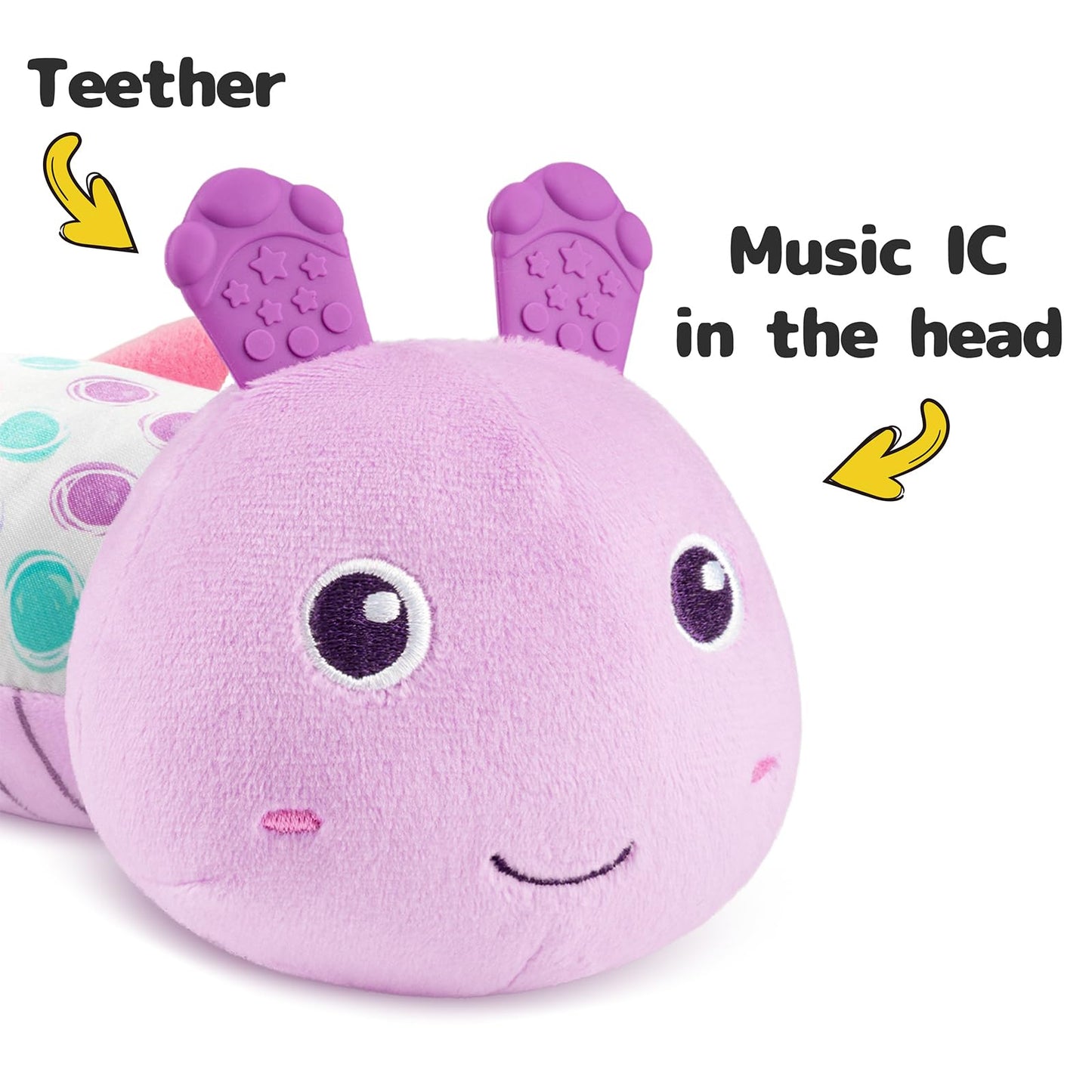 Sumobaby Infant Musical Caterpillar Toy – 5-in-1 Sensory Plush for Babies 0-12 Months