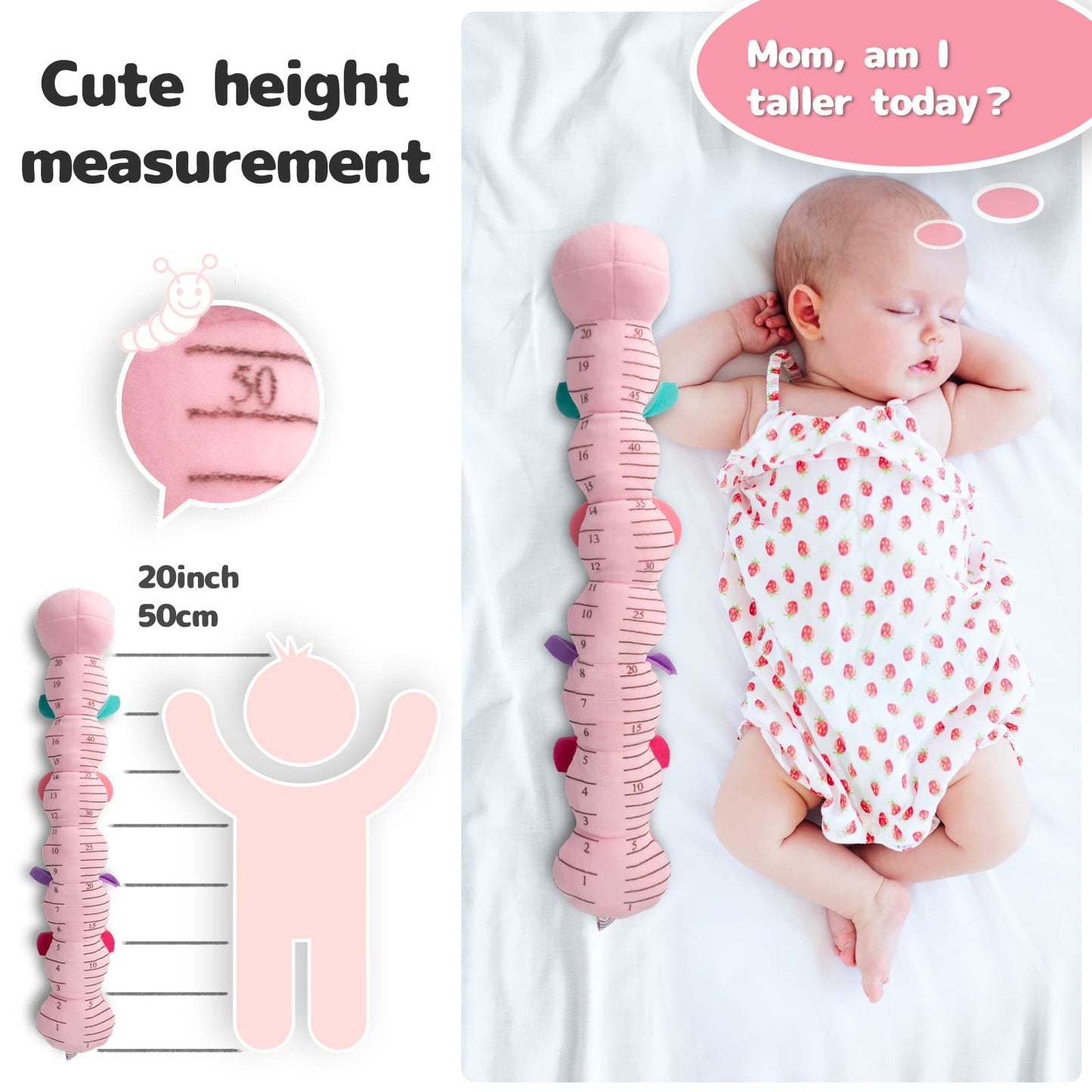 Sumobaby Caterpillar Musical Toy – 3-in-1 Soft Baby Activity Toy for Tummy Time (Pink)