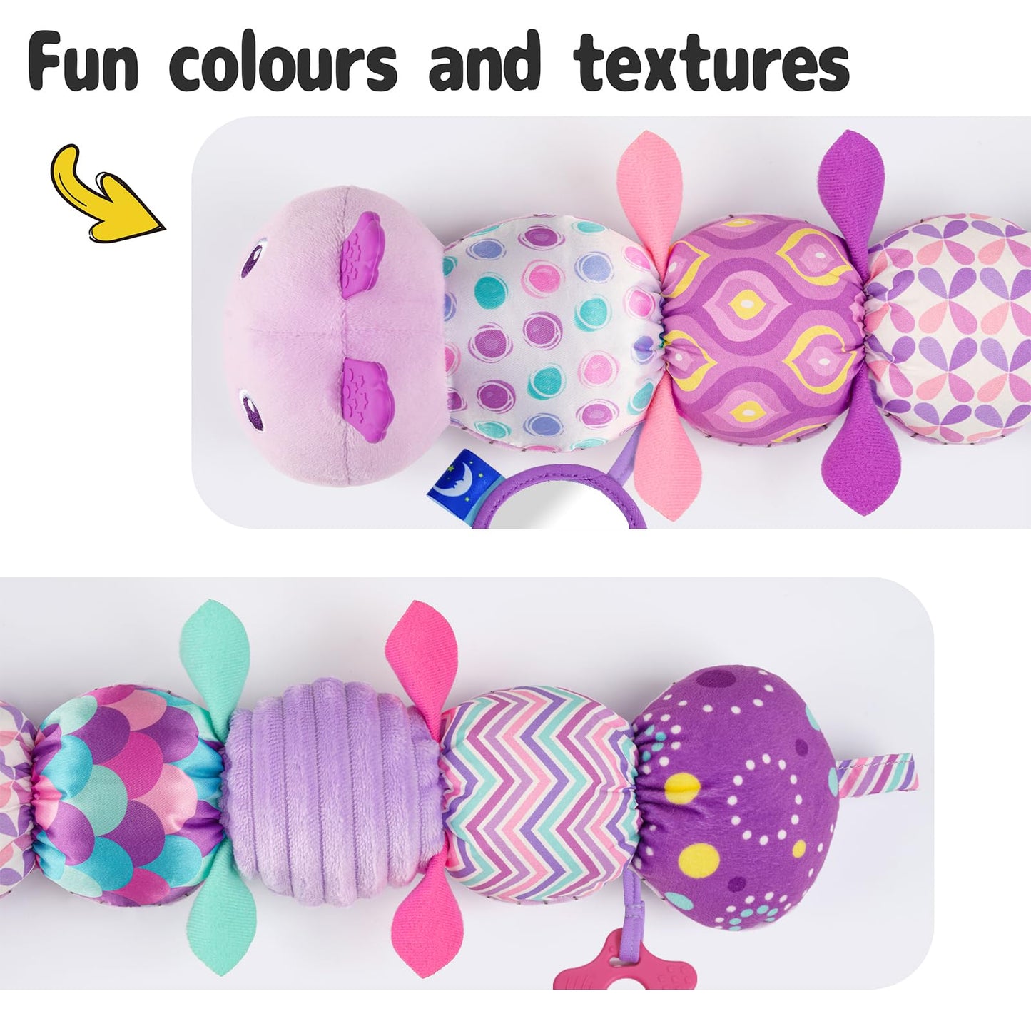 Sumobaby Infant Musical Caterpillar Toy – 5-in-1 Sensory Plush for Babies 0-12 Months