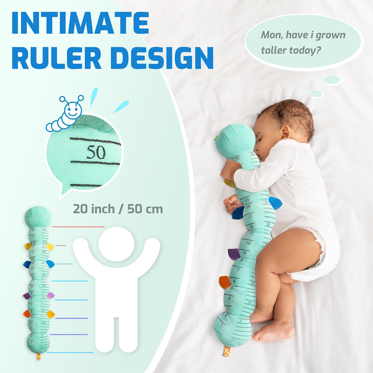 Sumobaby Musical Caterpillar Baby Toys - 3-in-1 Teether, Rattle & Crinkle | 0-12 Months