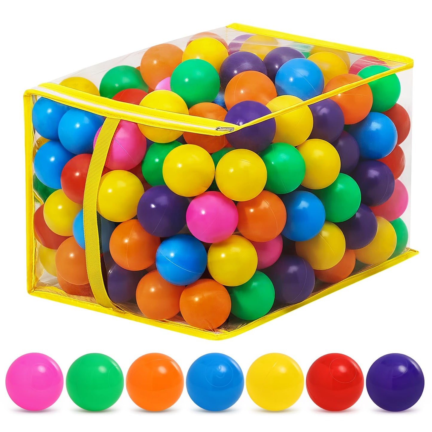 Suncuber Ball Pit Balls – 200 Colorful, Non-Toxic, BPA- & Phthalate-Free, 2.17-Inch Balls for Toddlers