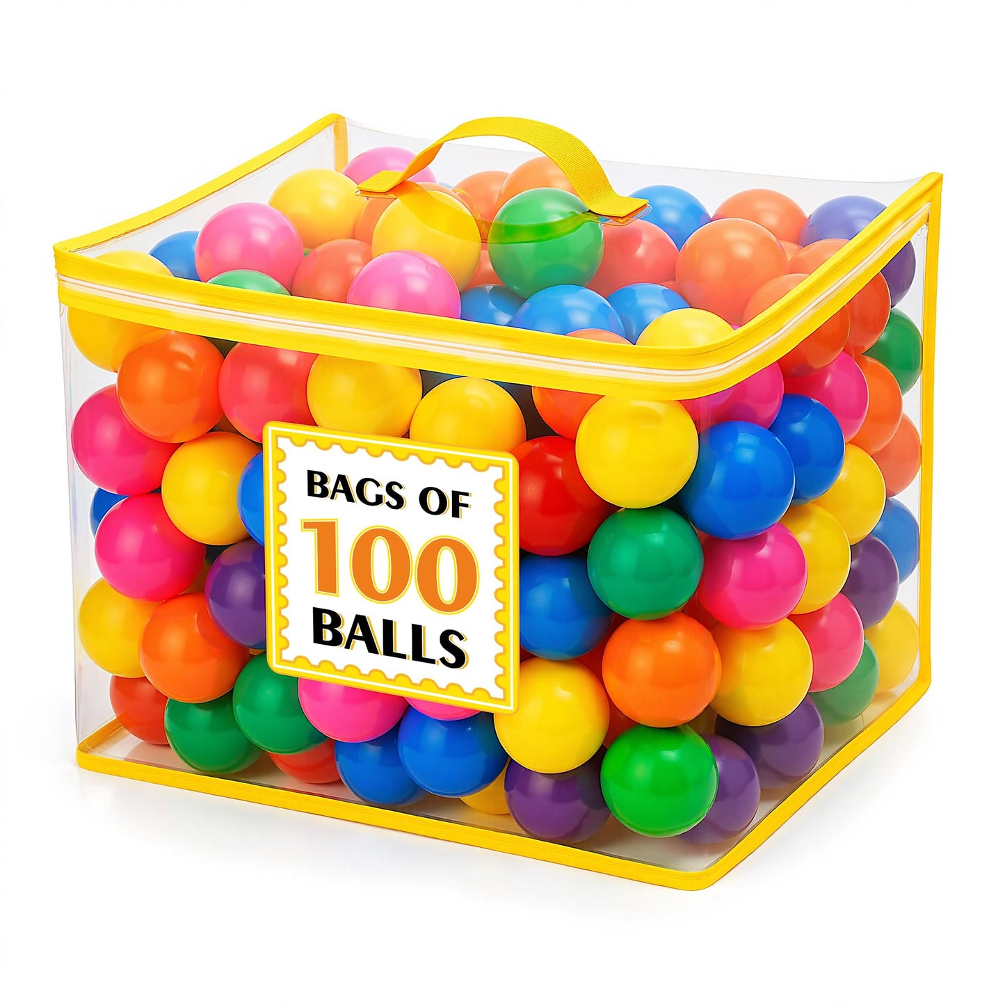Suncuber Ball Pit Balls for Toddlers – 100 Colorful, Non-Toxic, 2.2-Inch Diameter