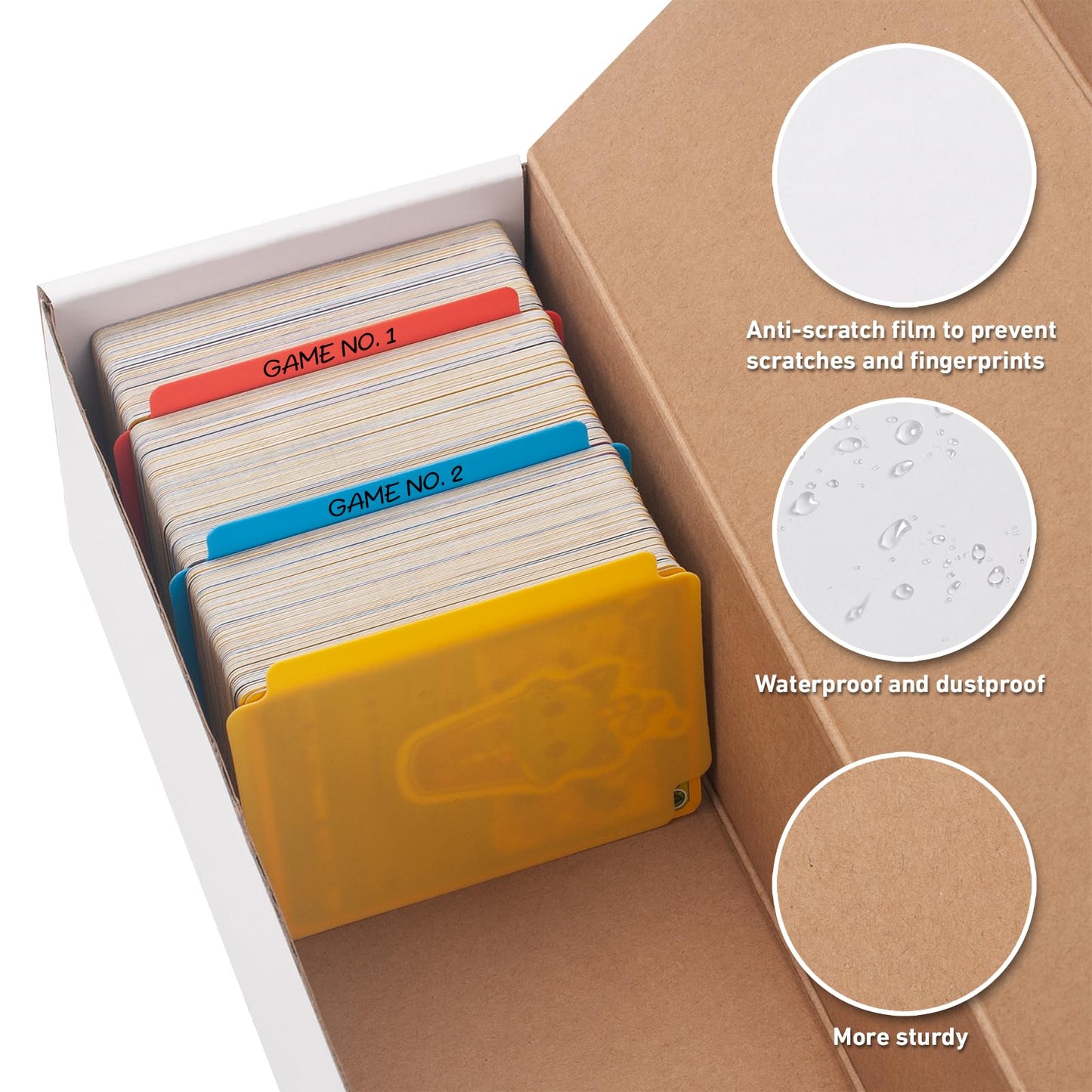 SUNEZLGO 12 Pack Trading Card Storage Box with 20 Dividers – Holds 7200+ Cards