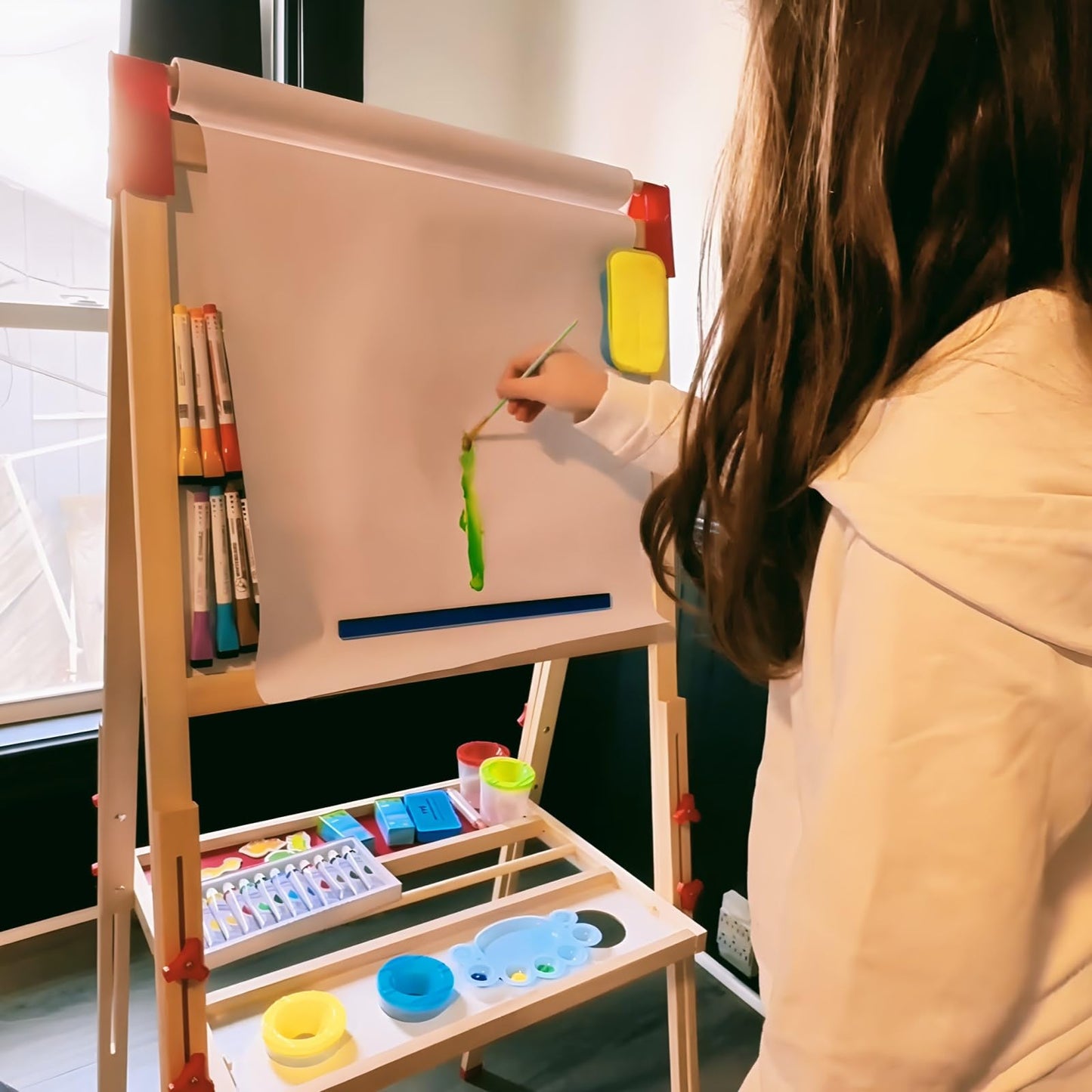 SUNFATT Kids Easel Accessory Set — 100+ Art Supplies for Creative Kids