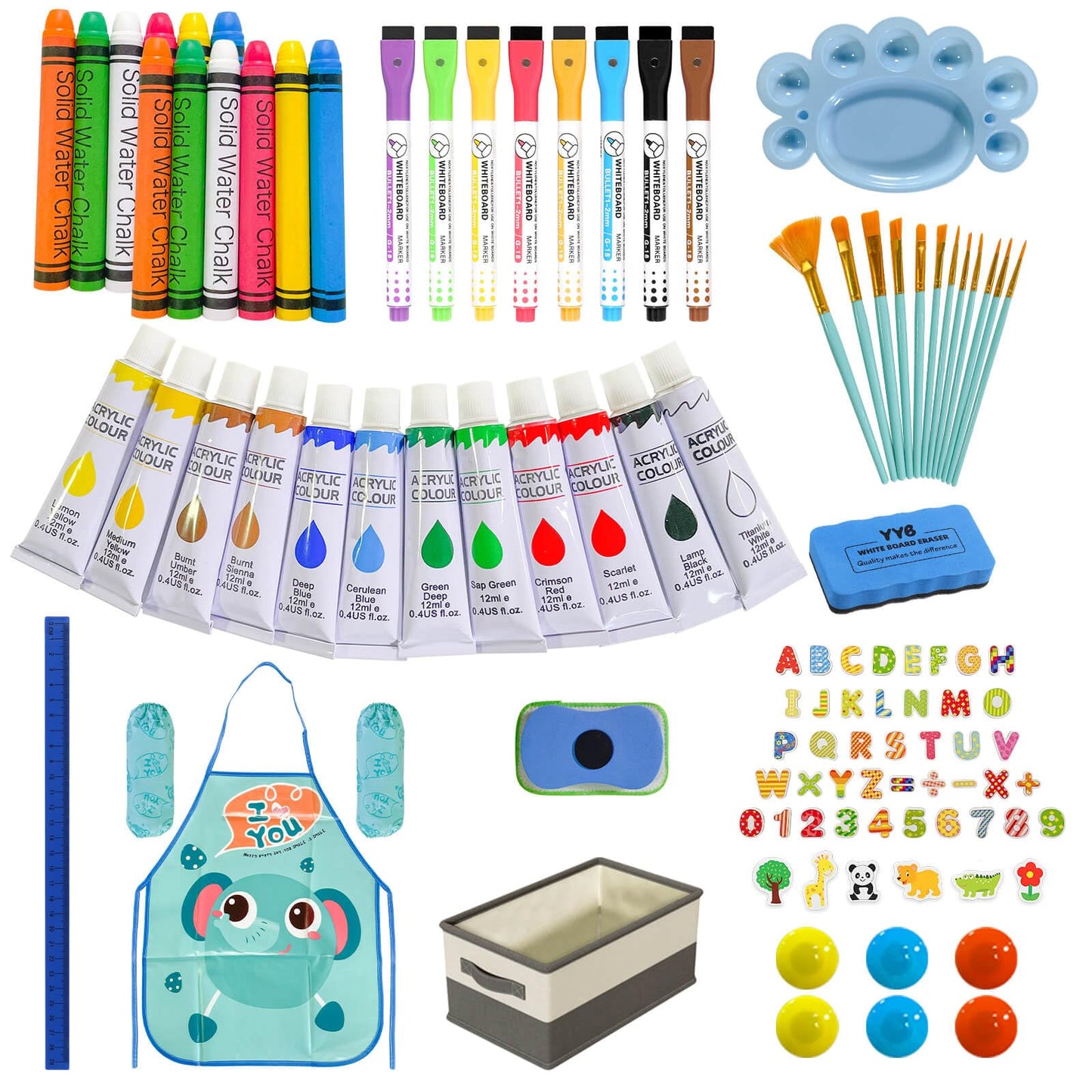 SUNFATT Kids Easel Accessory Set — 100+ Art Supplies for Creative Kids