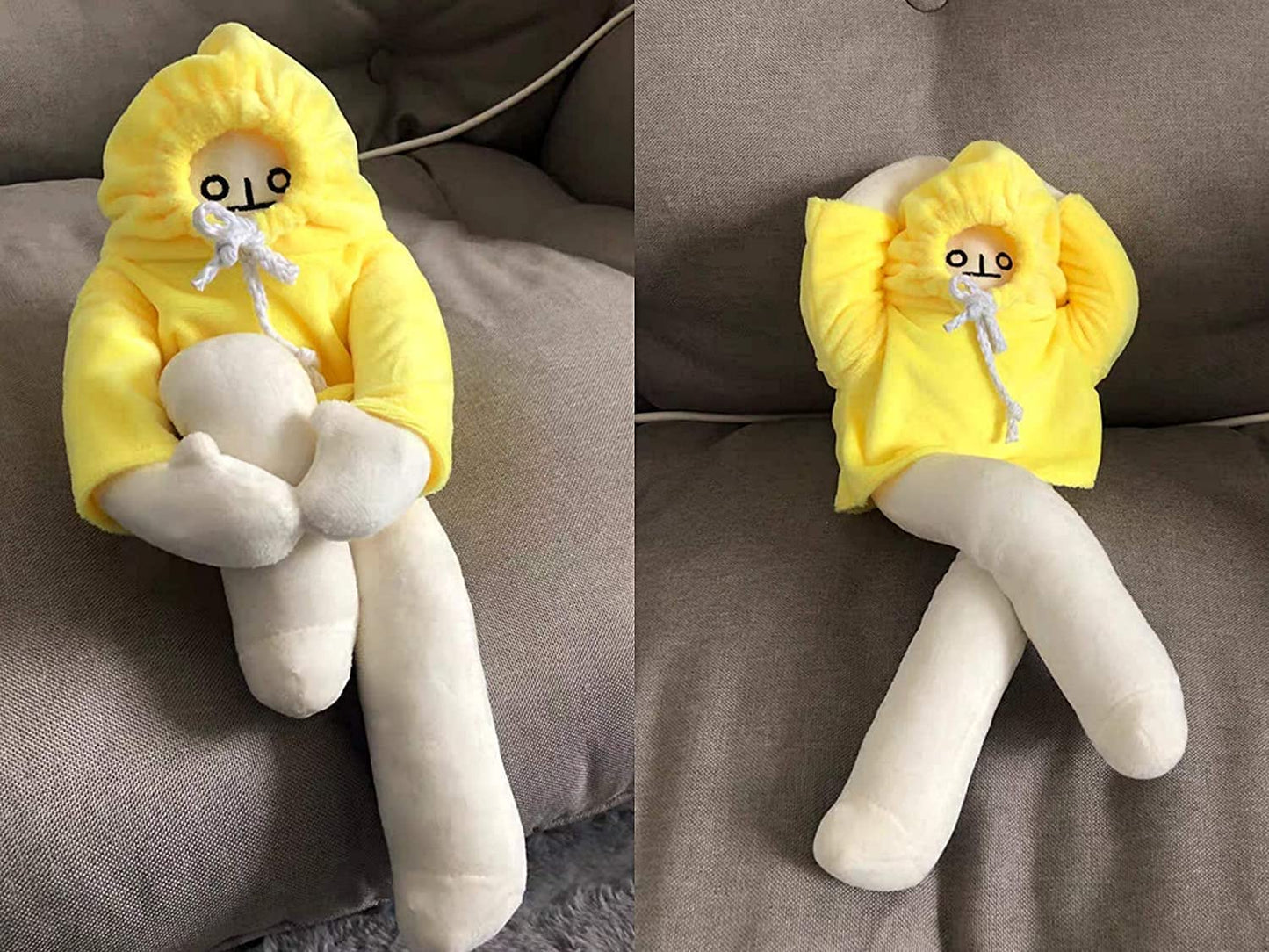 Sunfedmiss Plush Banana Man Toy – 65cm Poseable Magnet Doll for Kids & Gifting