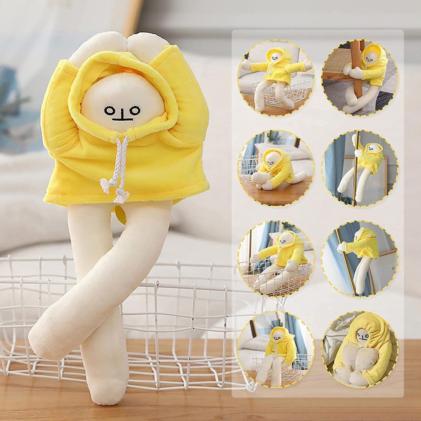 Sunfedmiss Plush Banana Man Toy – 65cm Poseable Magnet Doll for Kids & Gifting