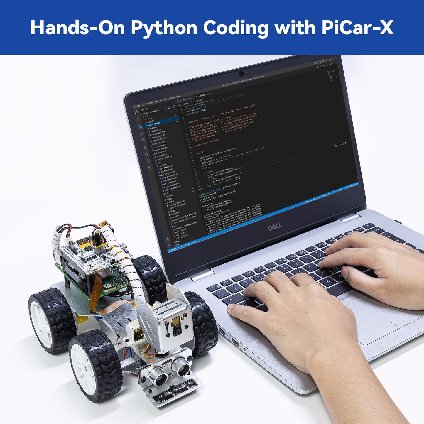 SunFounder PiCar-X AI Video Robot Car Kit for Raspberry Pi 5/4/3B+/Zero 2W – Vision, Voice & Python