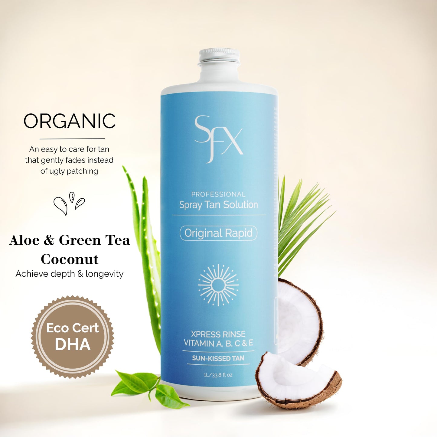 SunFX Rapid All-Natural Quick Rinse Spray Tan – Light Summer (1L)